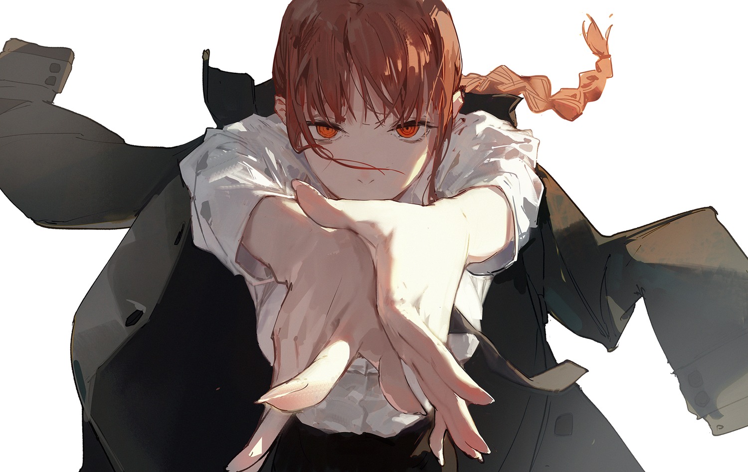 chainsaw_man, dinoartforame, dress_shirt, makima_(chainsaw_man)