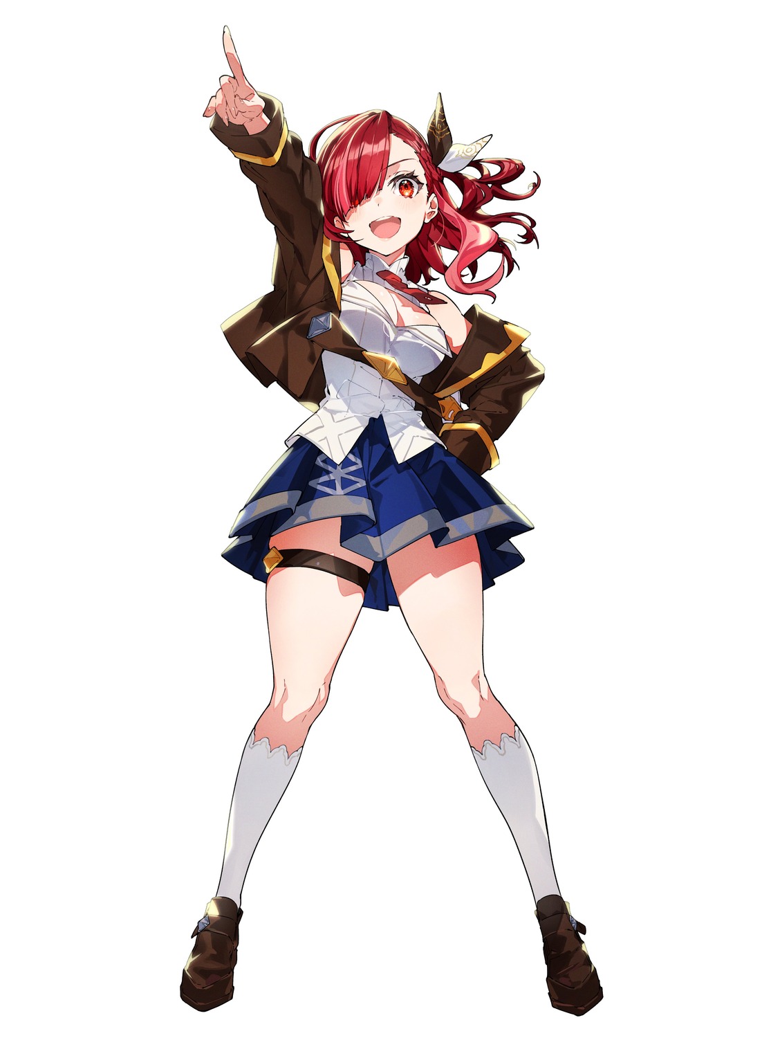 garter, homura_(homuseka), mika_pikazo, skirt_lift, waga_homura_ni_hirefuse_sekai