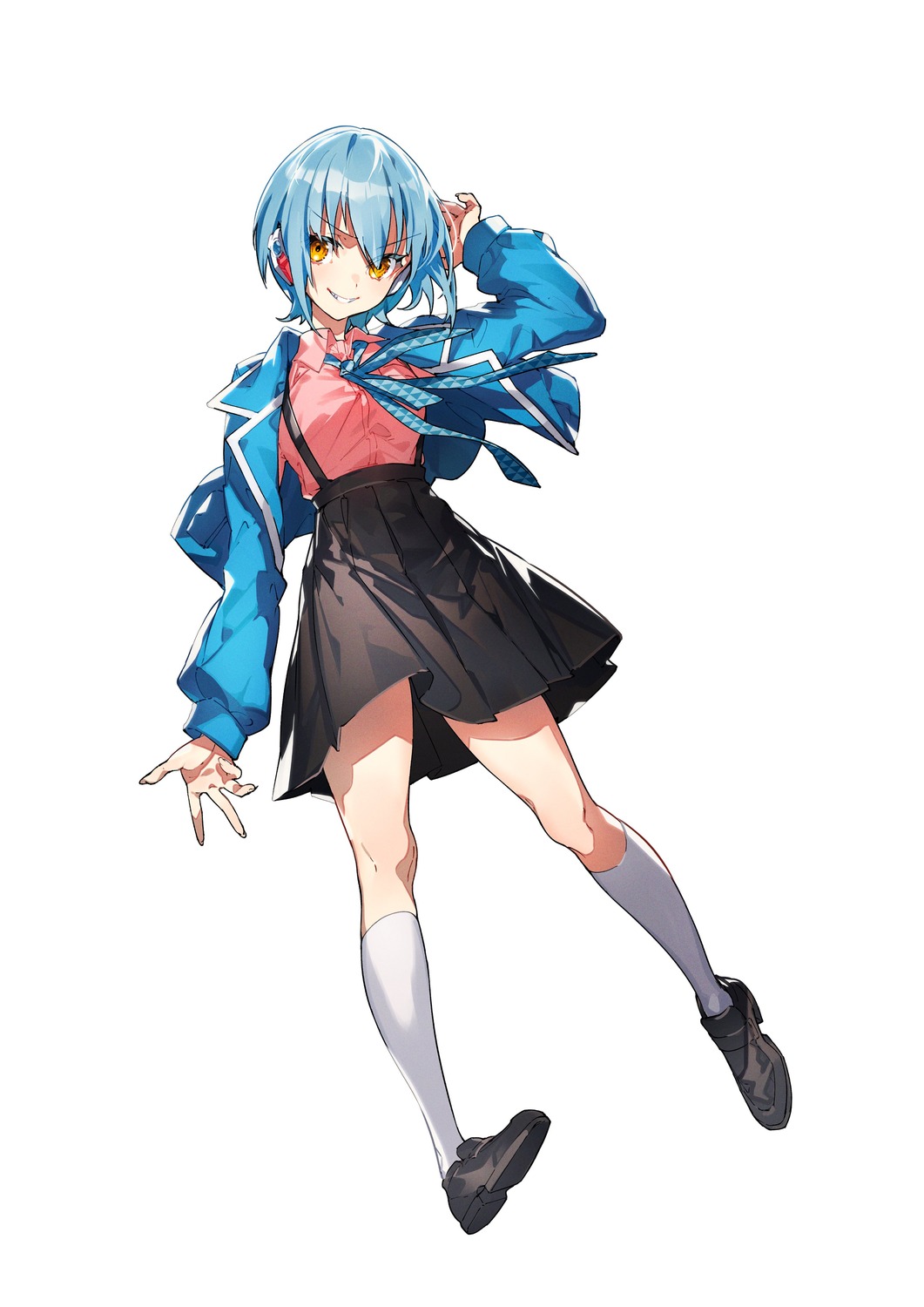 mika_pikazo, proto_(homuseka), seifuku, skirt_lift, waga_homura_ni_hirefuse_sekai