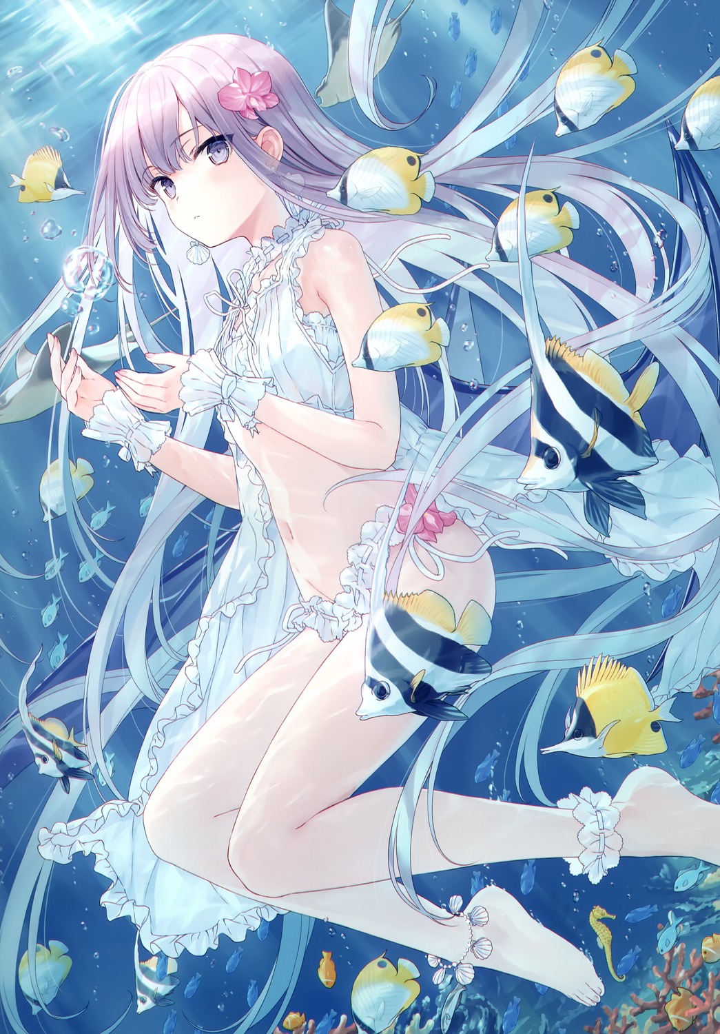 crown, lingerie, pantsu, string_panties, wet, yashiro_seika