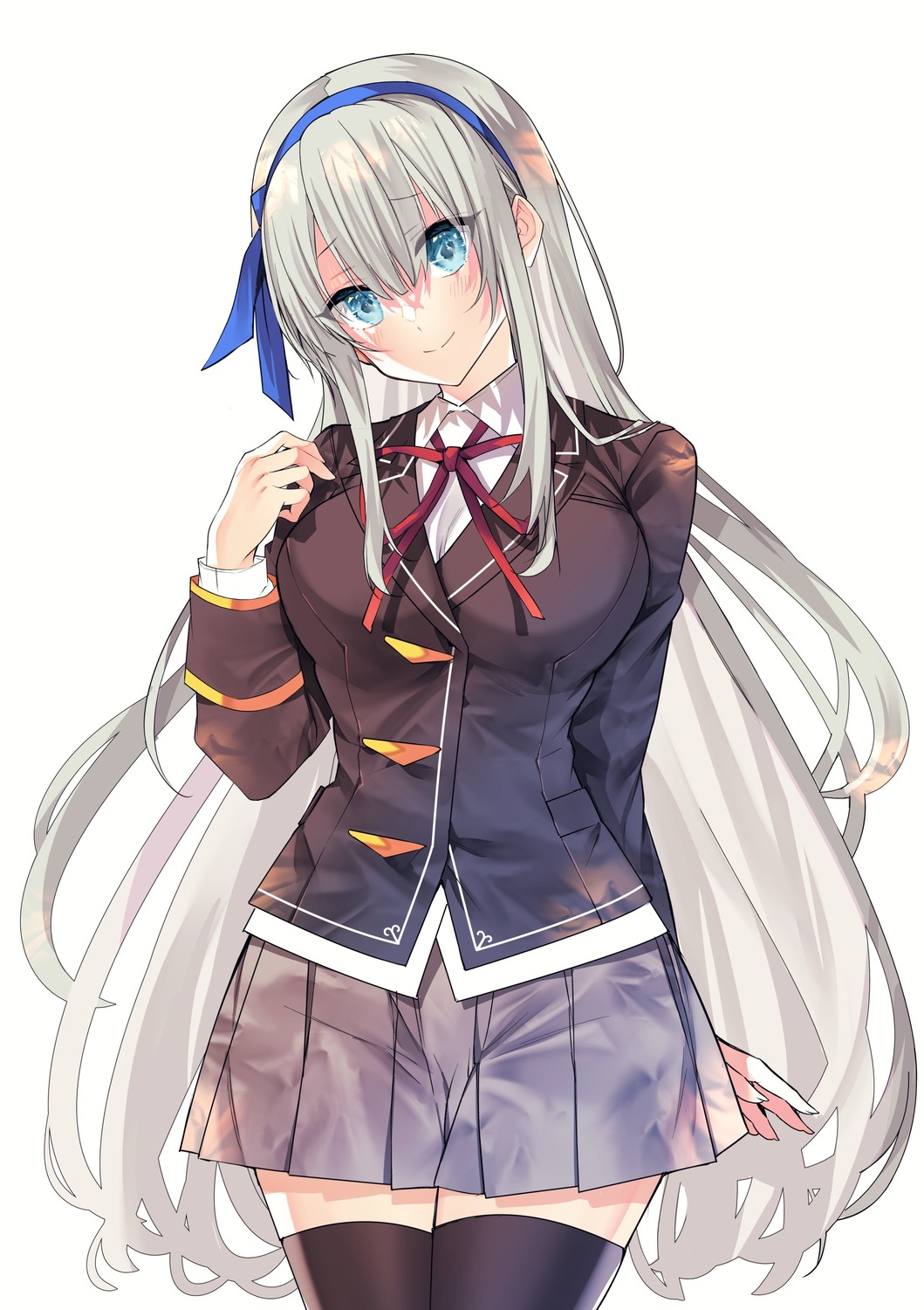 mylene_rapha_holfort, otome_gee_sekai_wa_mob_ni_kibishii_sekai_desu, seifuku, shiosato_jun, thighhighs
