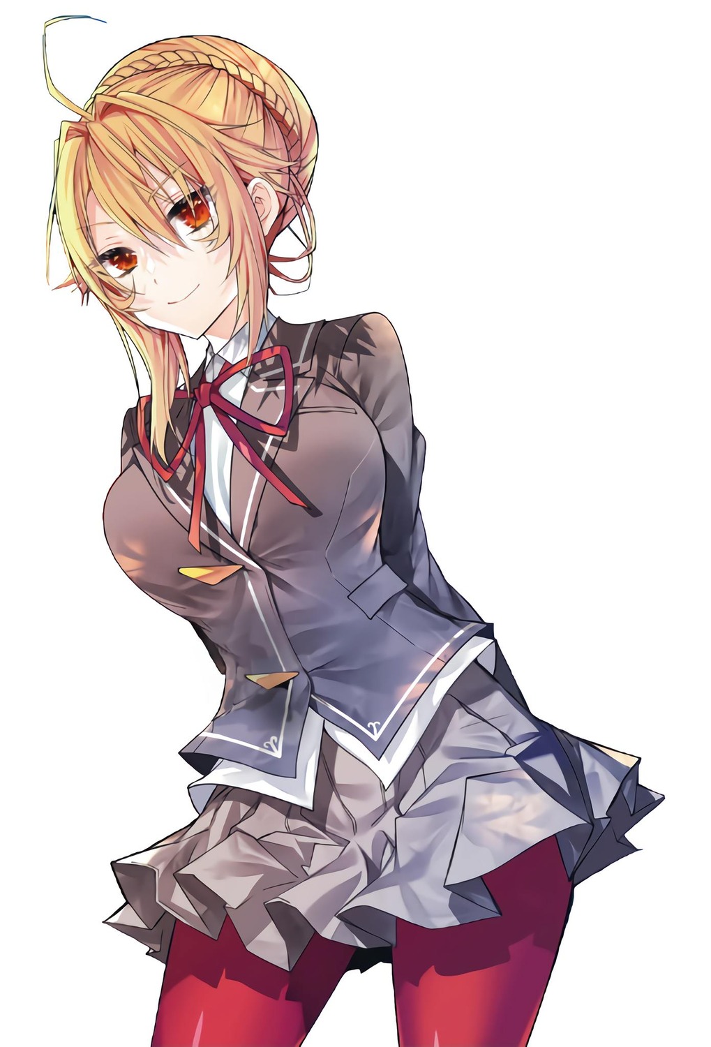 angelica_rapha_redgrave, otome_gee_sekai_wa_mob_ni_kibishii_sekai_desu, pantyhose, seifuku, shiosato_jun, skirt_lift