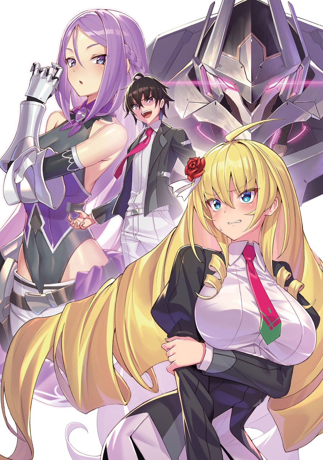 armor, leotard, liam_sera_banfield, mecha, ore_wa_seikan_kokka_no_akutoku_ryoushu!, seifuku, takamine_nadare