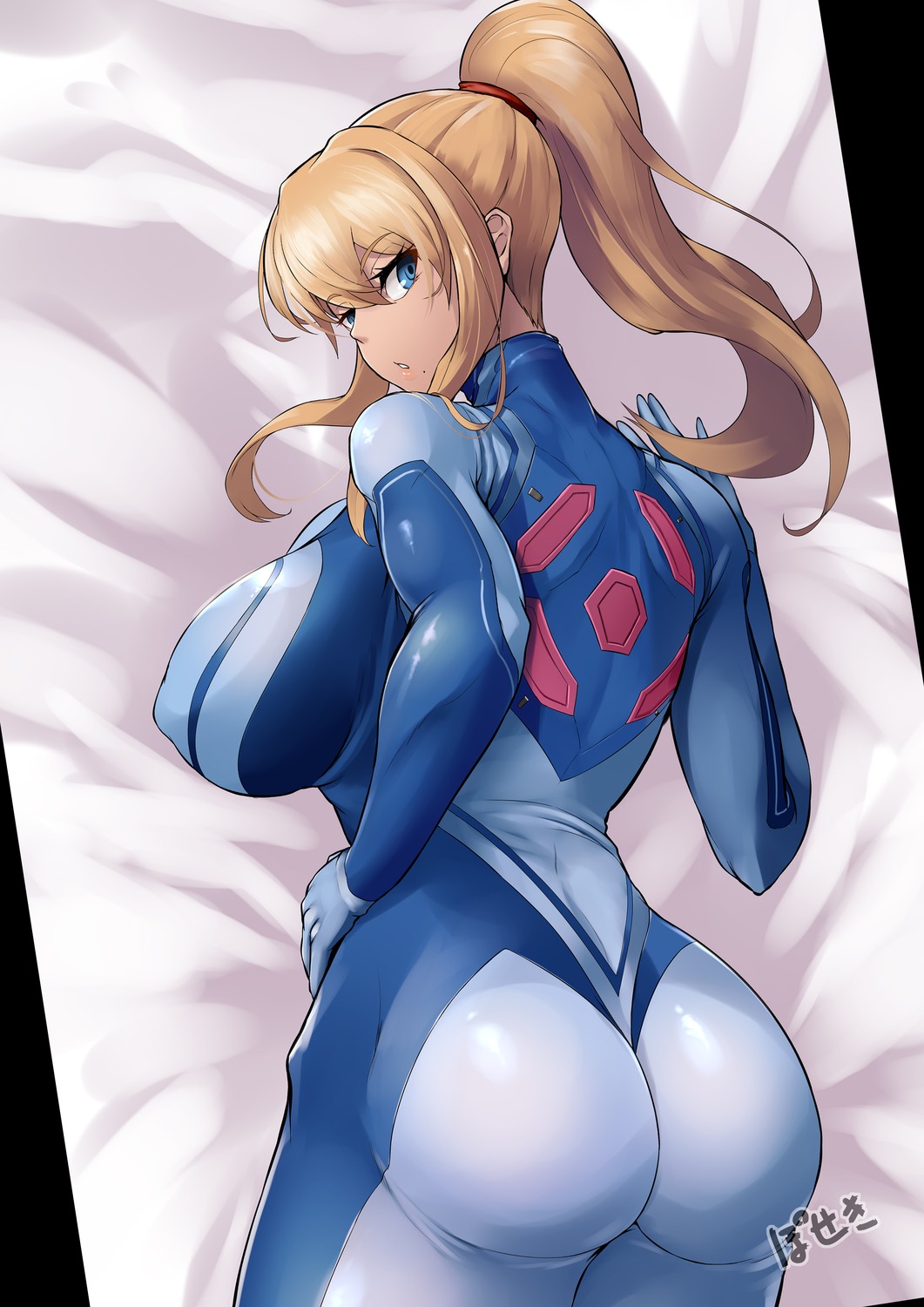 ass, bodysuit, erect_nipples, metroid, metroid:_samus_returns, samus_aran, sowel_(sk3)