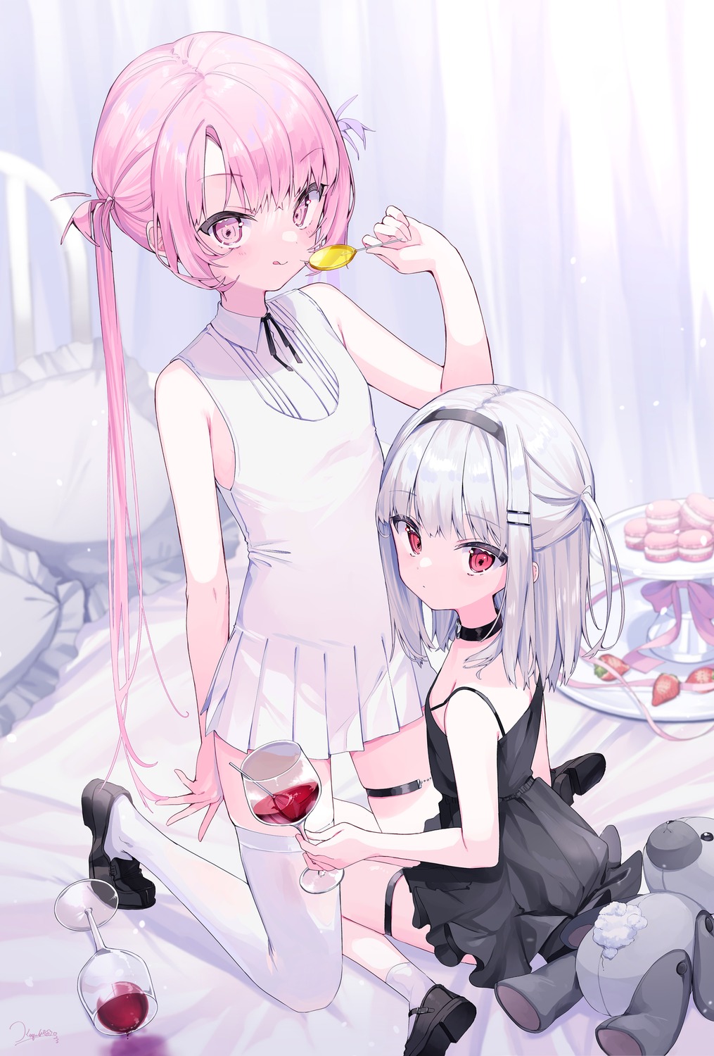 dress, garter, koyubita_beru, thighhighs