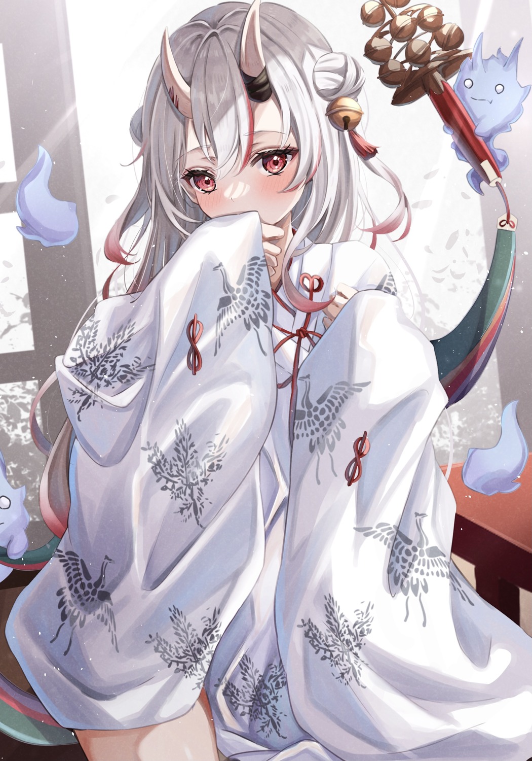 hololive, horns, miko, nakiri_ayame, sa-ya, tail
