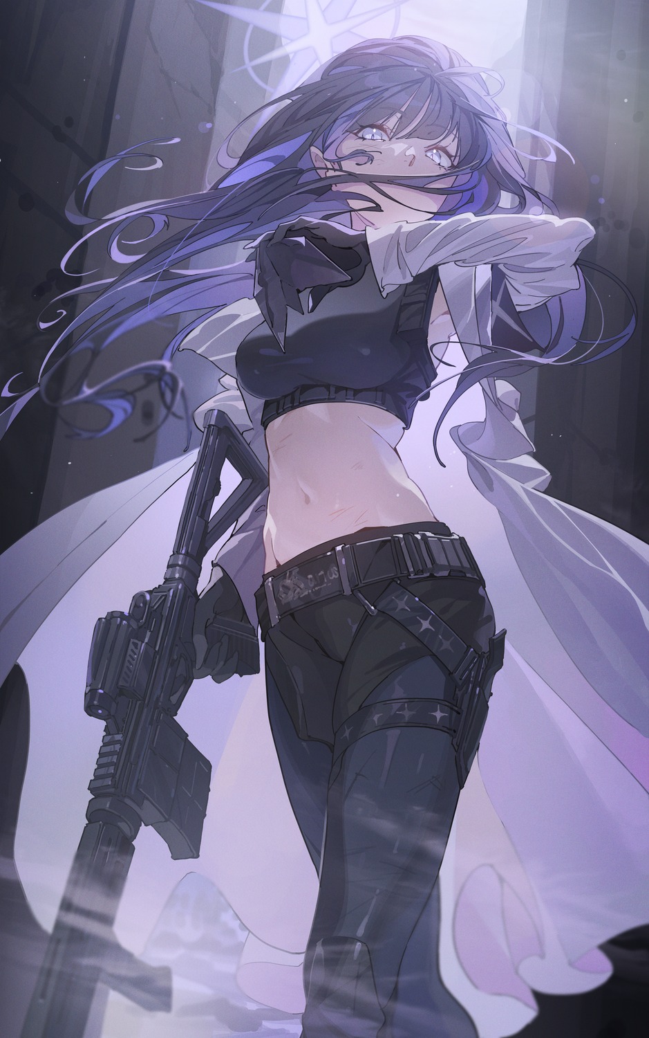 blue_archive, garter, gun, halo, hxxg, joumae_saori