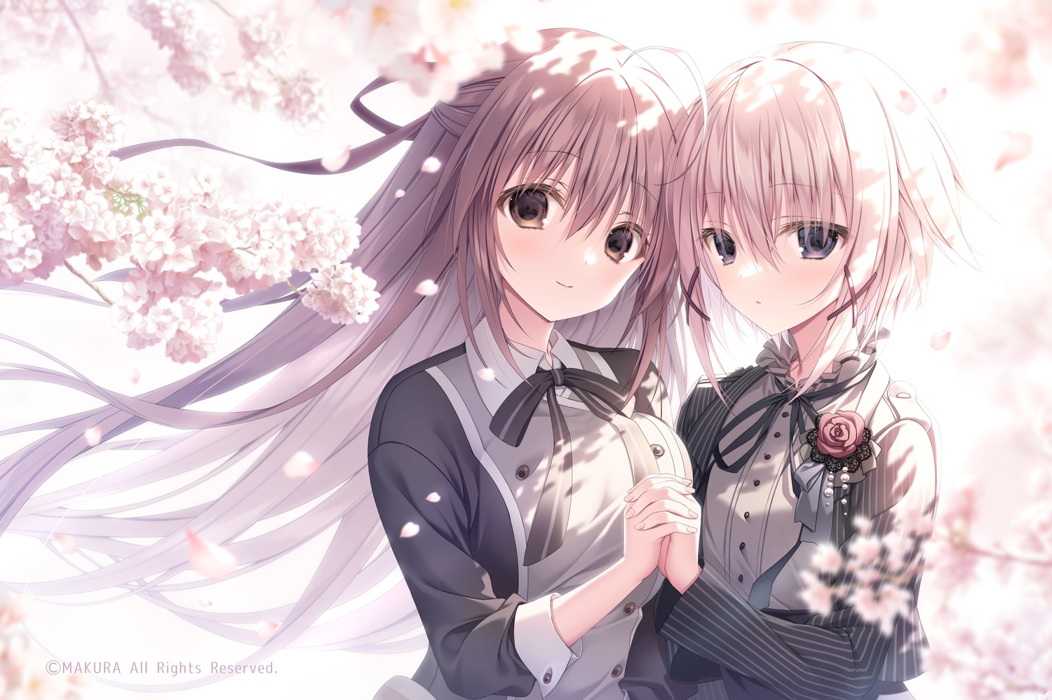 inugami_kira, makura, misakura_rin, natsume_shizuku, sakura_no, sakura_no_toki, sakura_no_uta, seifuku