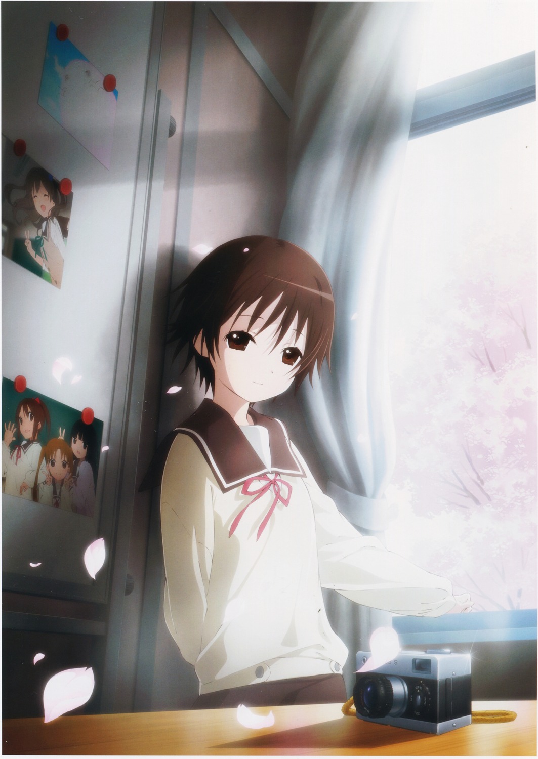iizuka_haruko, sawatari_fuu, seifuku, sweater, tamayura_~hitotose~