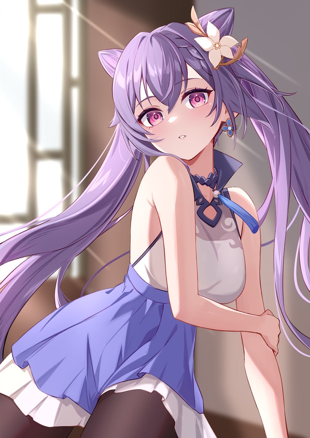 asian_clothes, genshin_impact, keqing, pantyhose, tyenka7728