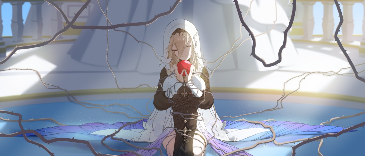 aponia_(honkai_impact), benghuai_xueyuan, garter, honkai_impact, luyue, nun, see_through