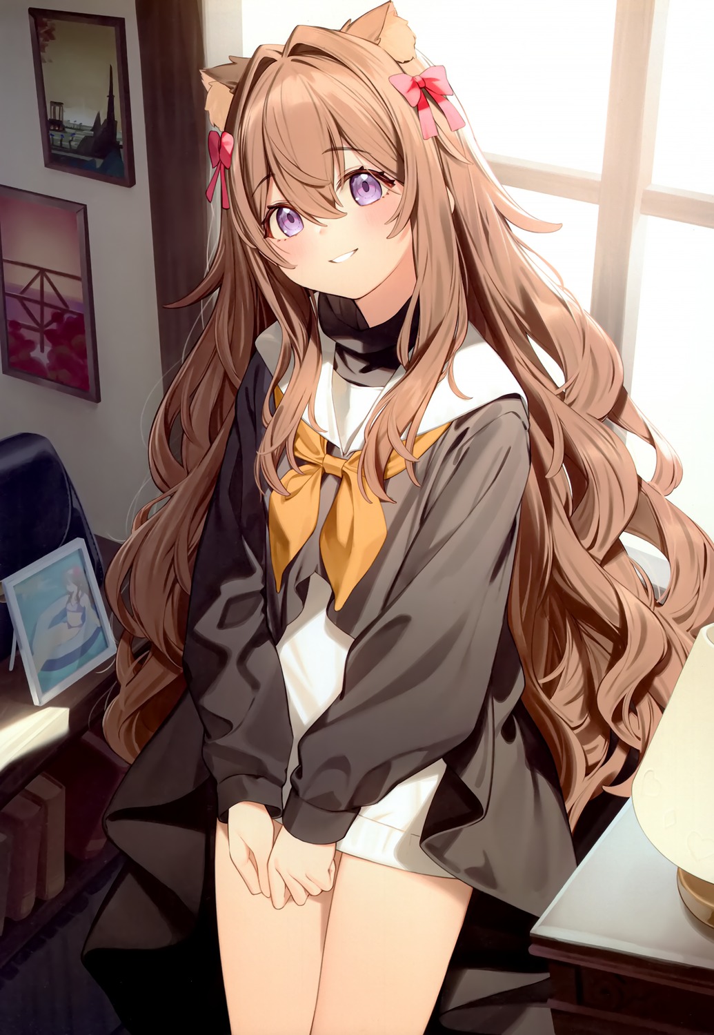 animal_ears, nekomimi, nyum, nyum_production, seifuku