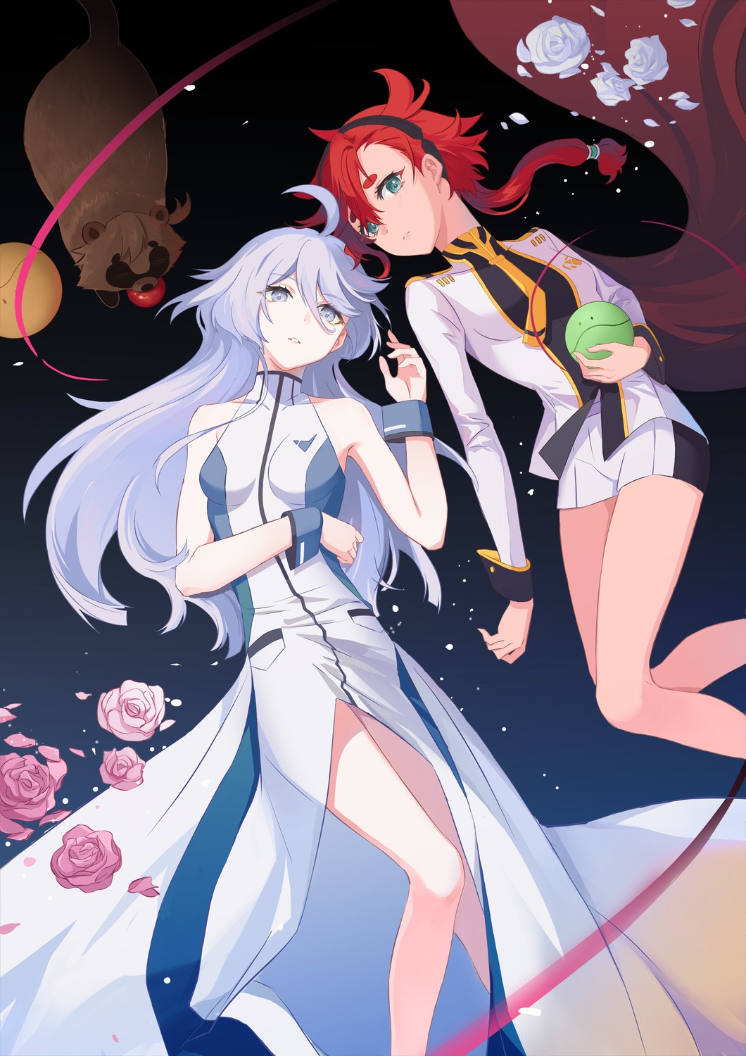 dress, gundam, gundam_suisei_no_majo, haro, lianzirong, miorine_rembran, suletta_mercury, uniform
