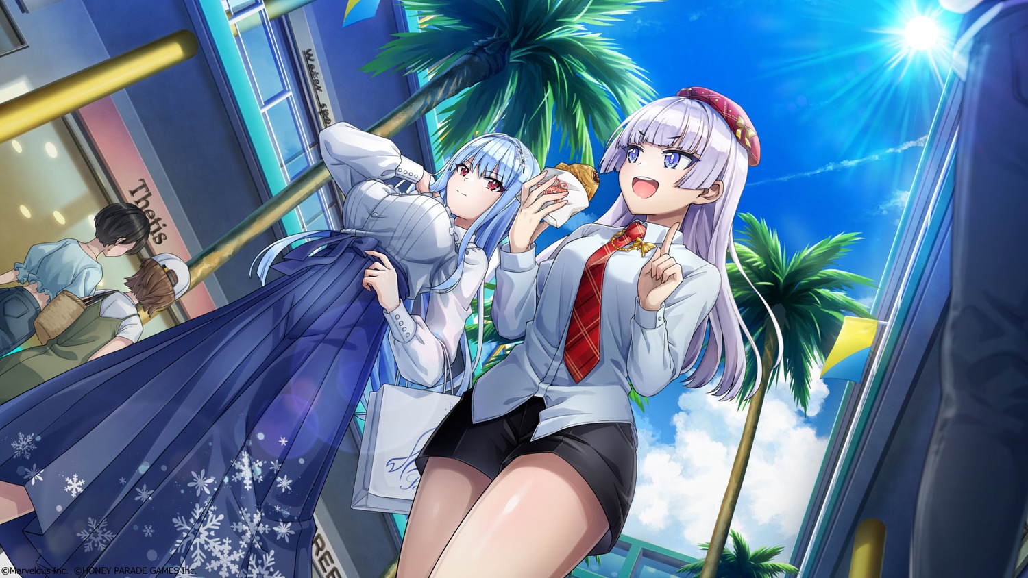 dolphin_wave, nayuki_hiori, schnee_weissberg, takuji, wallpaper