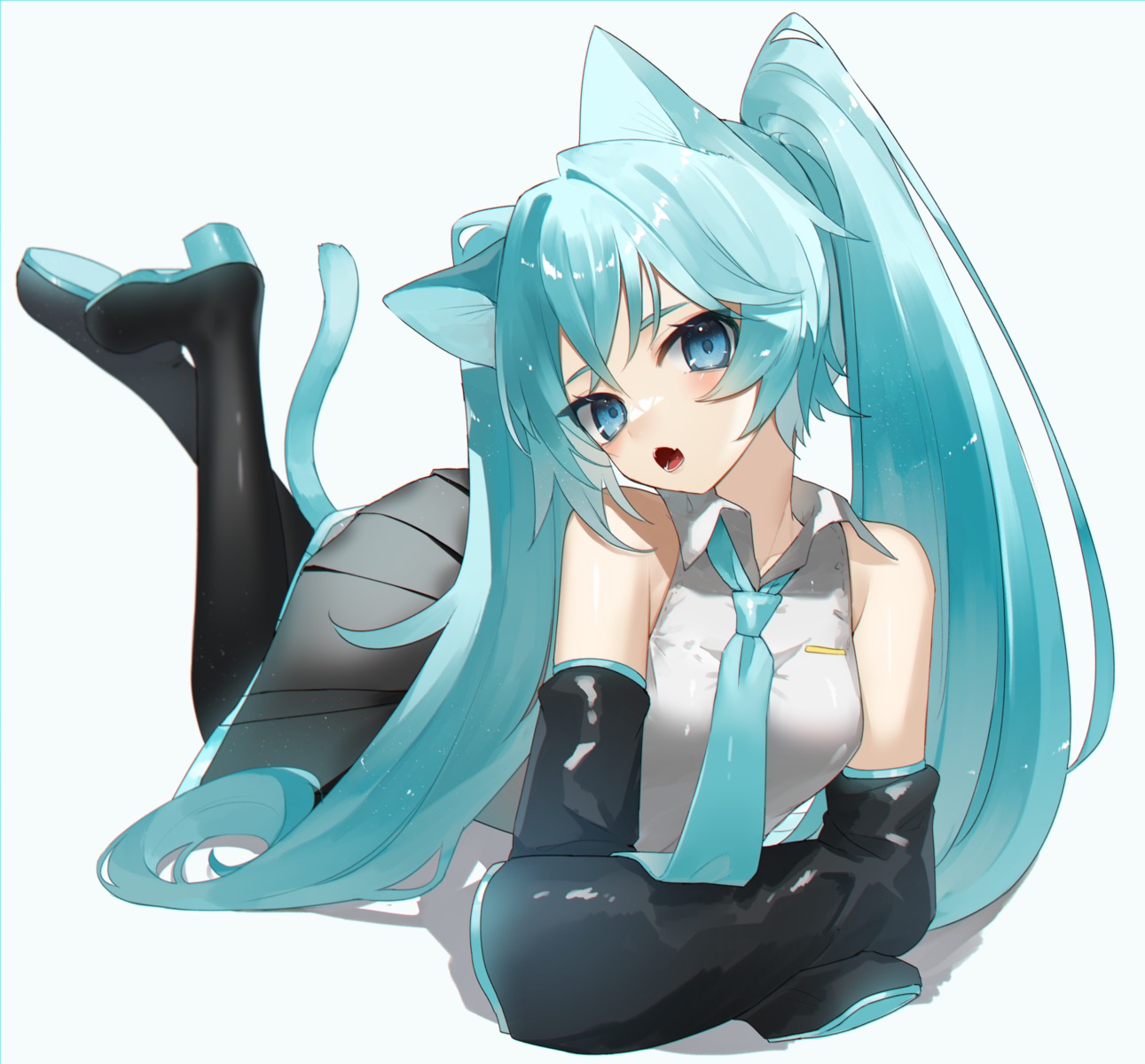 animal_ears, hatsune_miku, heels, nekomimi, reirou_(chokoonnpu), tail, vocaloid