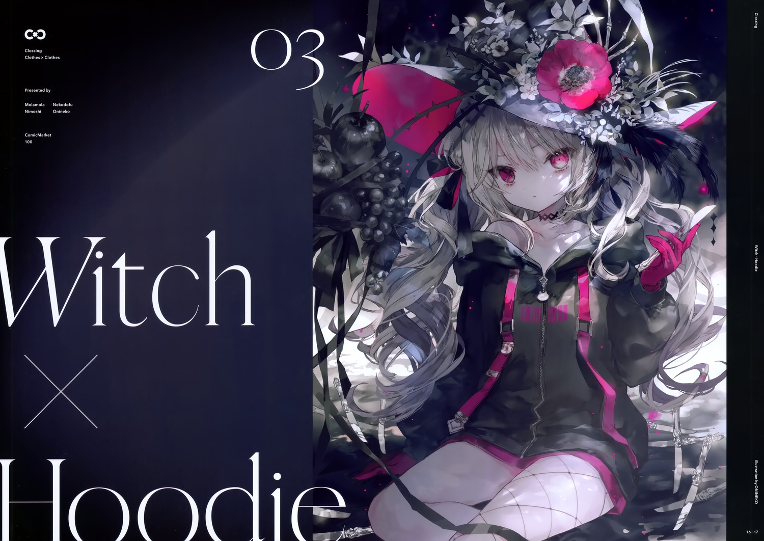 fishnets, molamola, onineko, thighhighs, witch