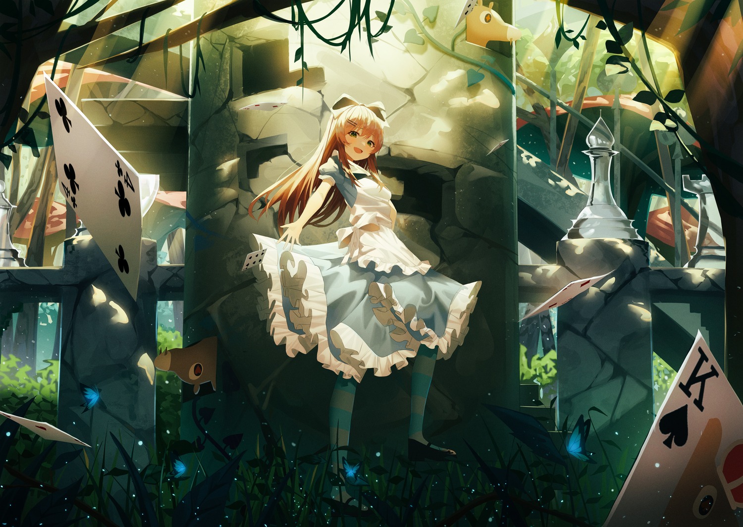 alice, alice_in_wonderland, cosplay, dress, k.j., pantyhose, viichan, waktaverse