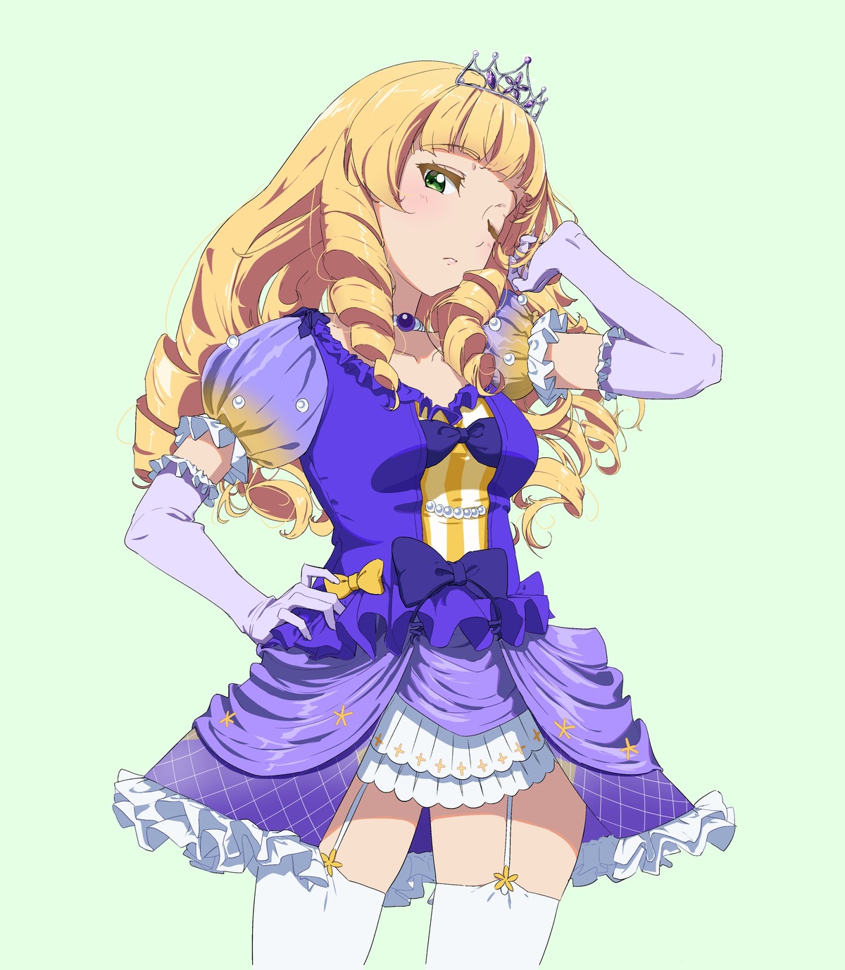 0364p, dress, heanna_sumire, love_live!_(series), love_live!_superstar!!, stockings, thighhighs