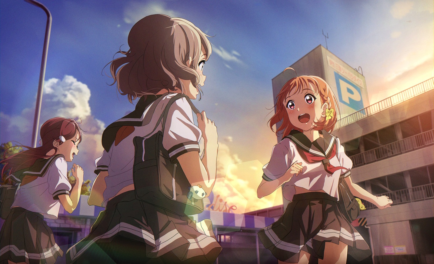 0364p, love_live!_(series), love_live!_sunshine!!, pantyhose, sakurauchi_riko, seifuku, skirt_lift, takami_chika