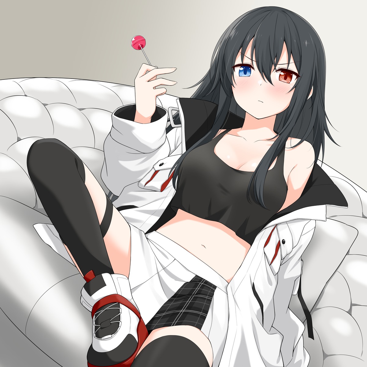 bellezza_felutia, cleavage, felutiahime, garter, heterochromia, thighhighs