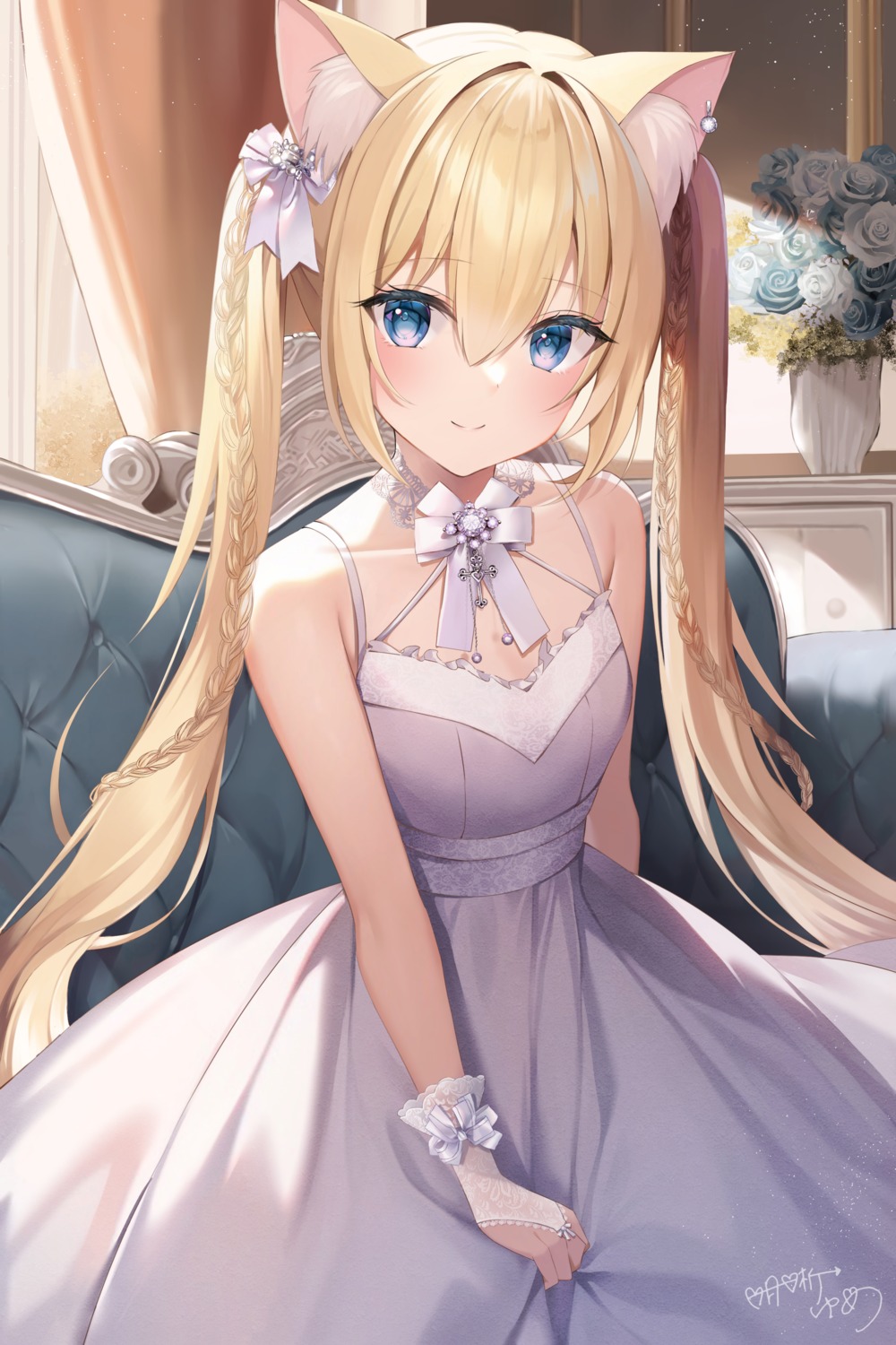animal_ears, dress, nekomimi, yumekoron