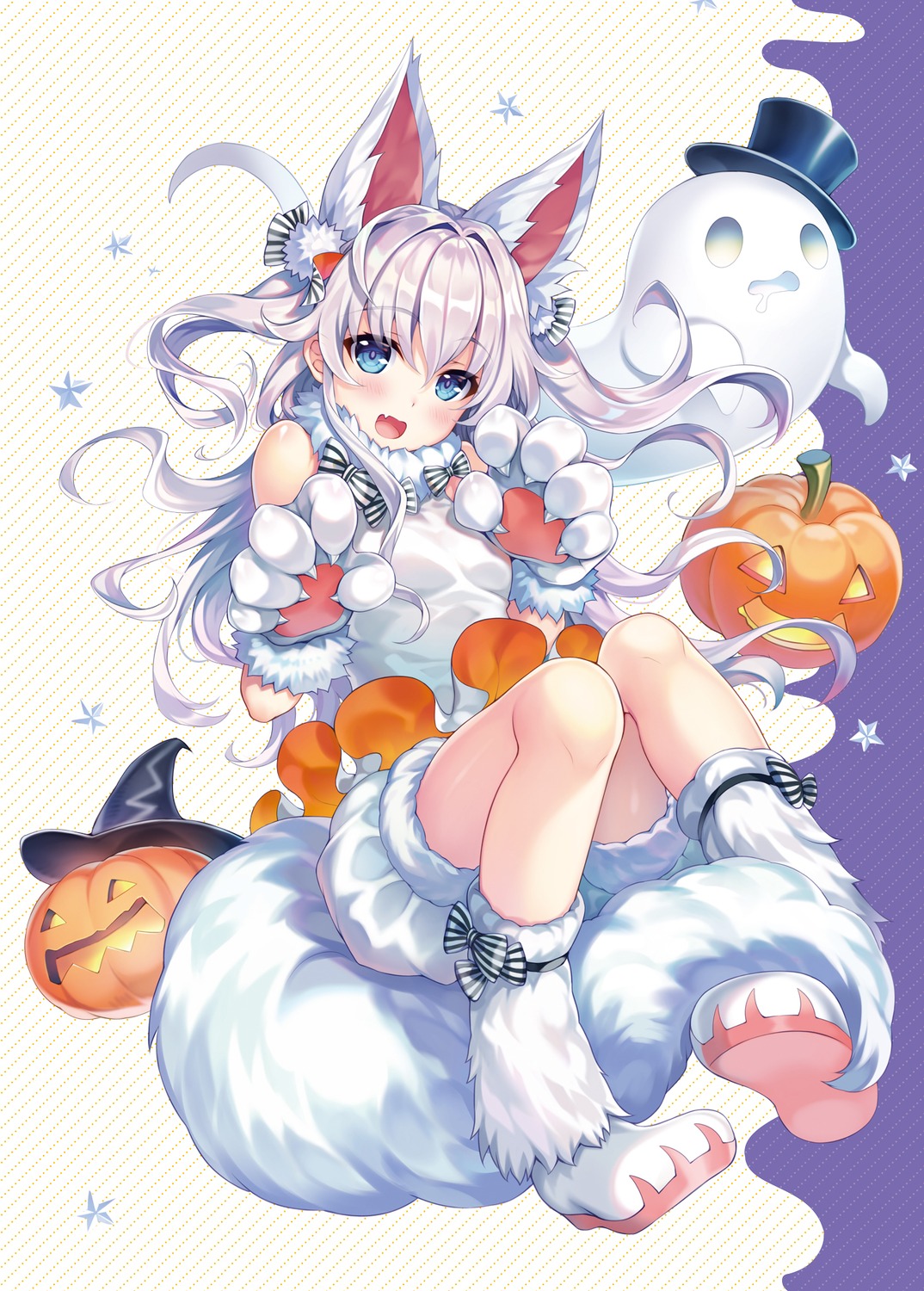 animal_ears, bloomers, celia_claire, halloween, riv, seirei_gensouki, tail