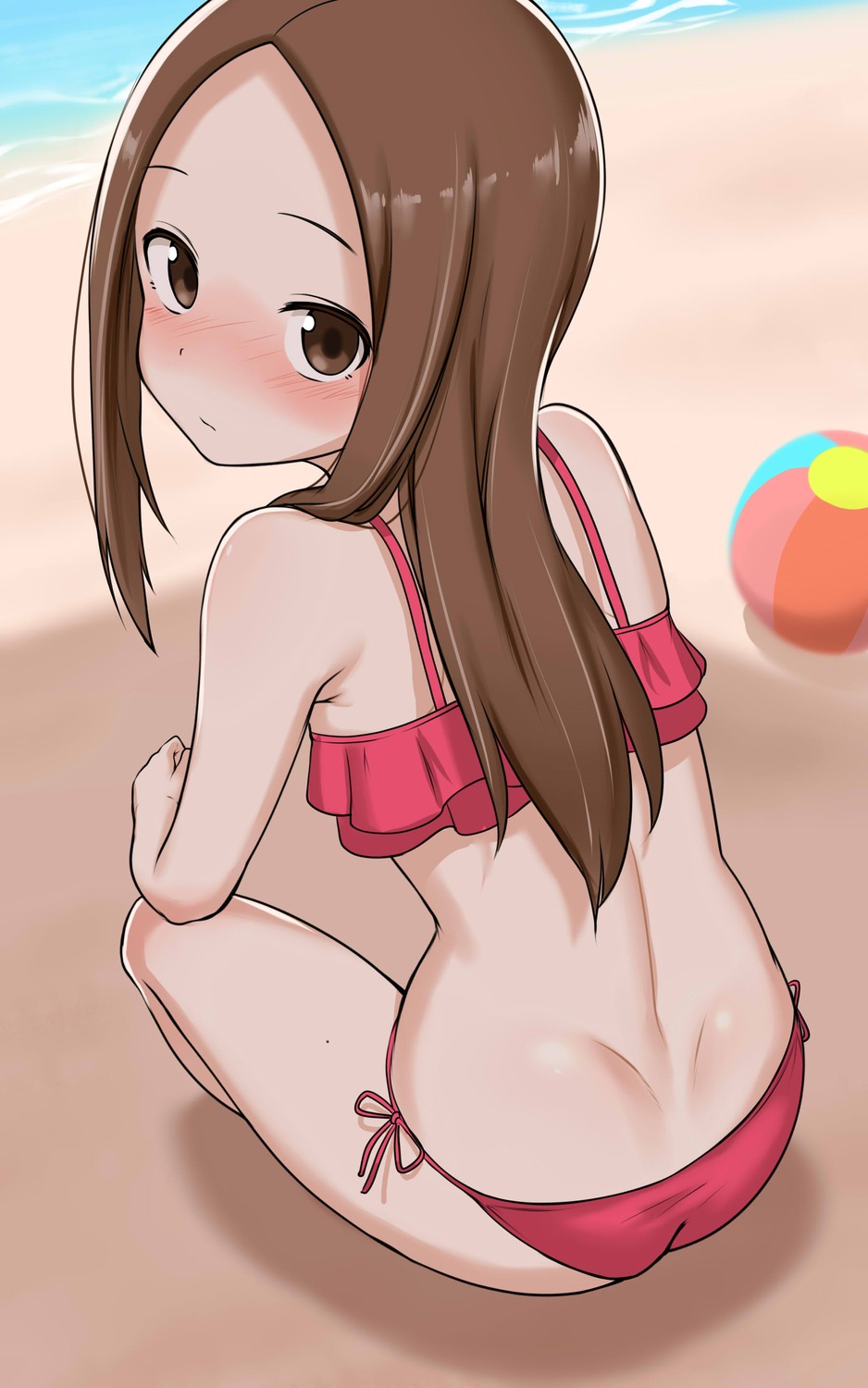ass, bikini, karakai_jouzu_no_takagi-san, note2000, swimsuits, takagi-san
