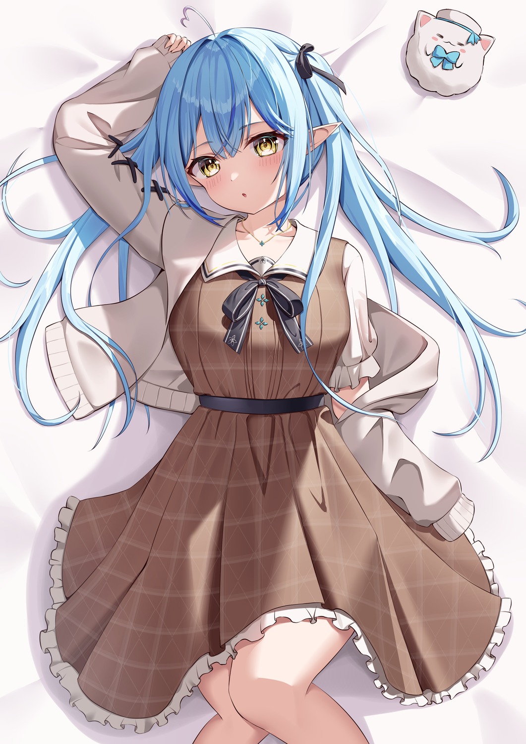 elf, hololive, kag_tsukimi, pointy_ears, seifuku, yukihana_lamy