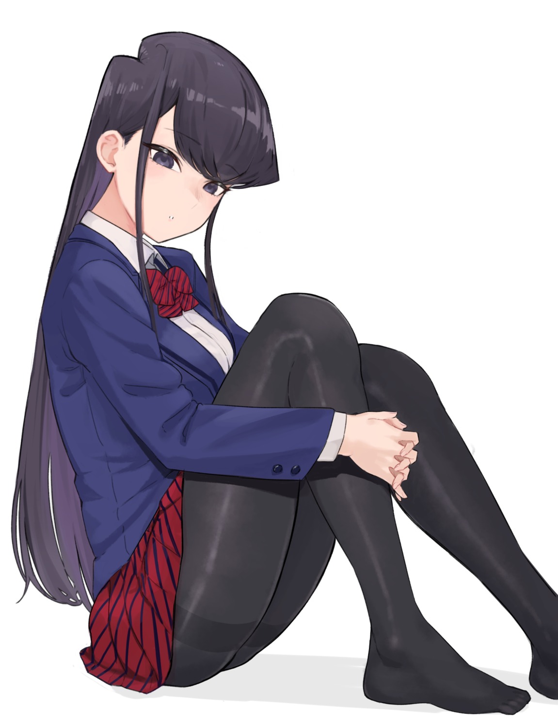 ayatak0517, komi-san_wa_komyushou_desu., komi_shouko, pantyhose, seifuku, skirt_lift