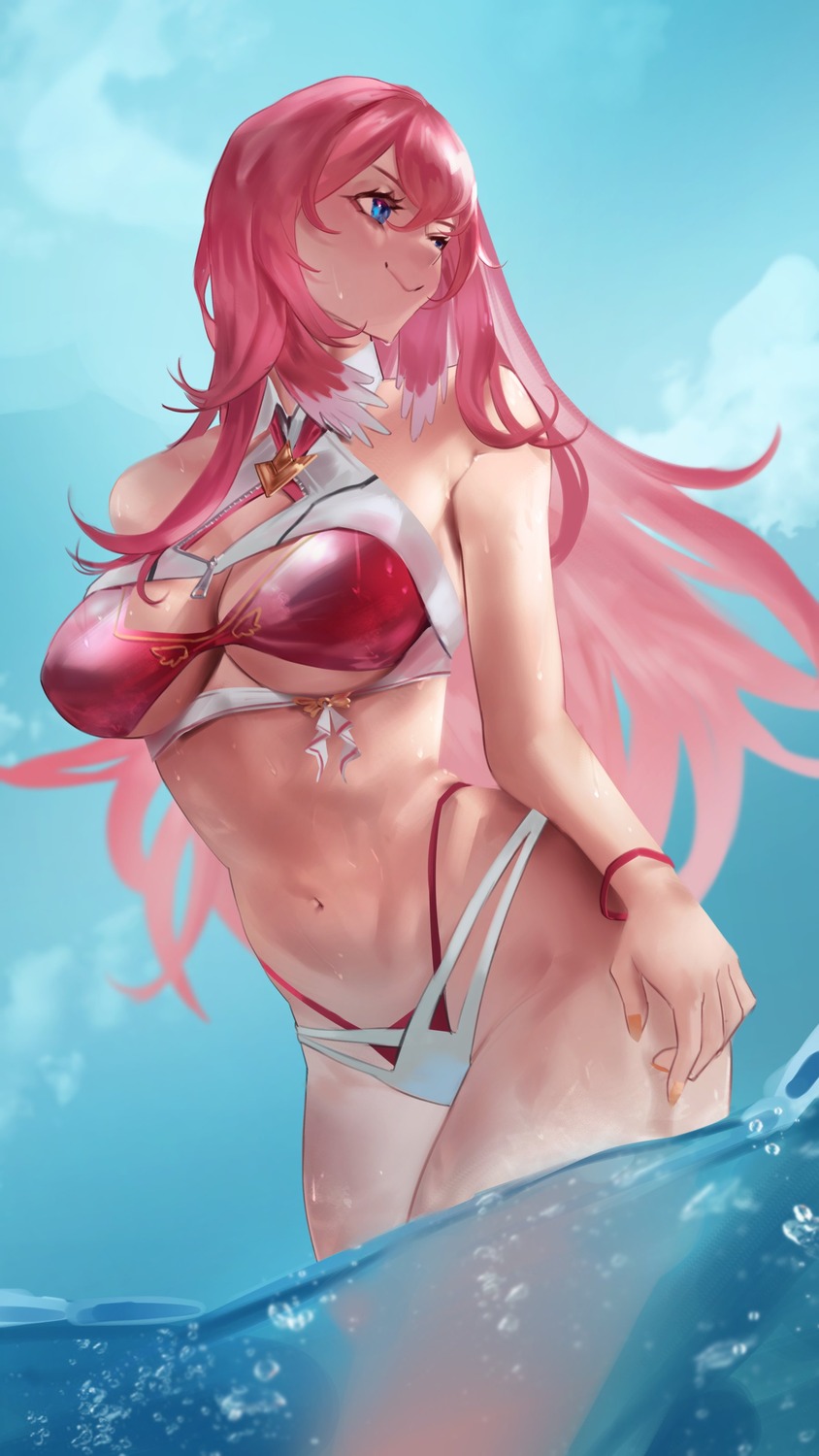 aragiken, bikini, hololive, swimsuits, takane_lui, wet