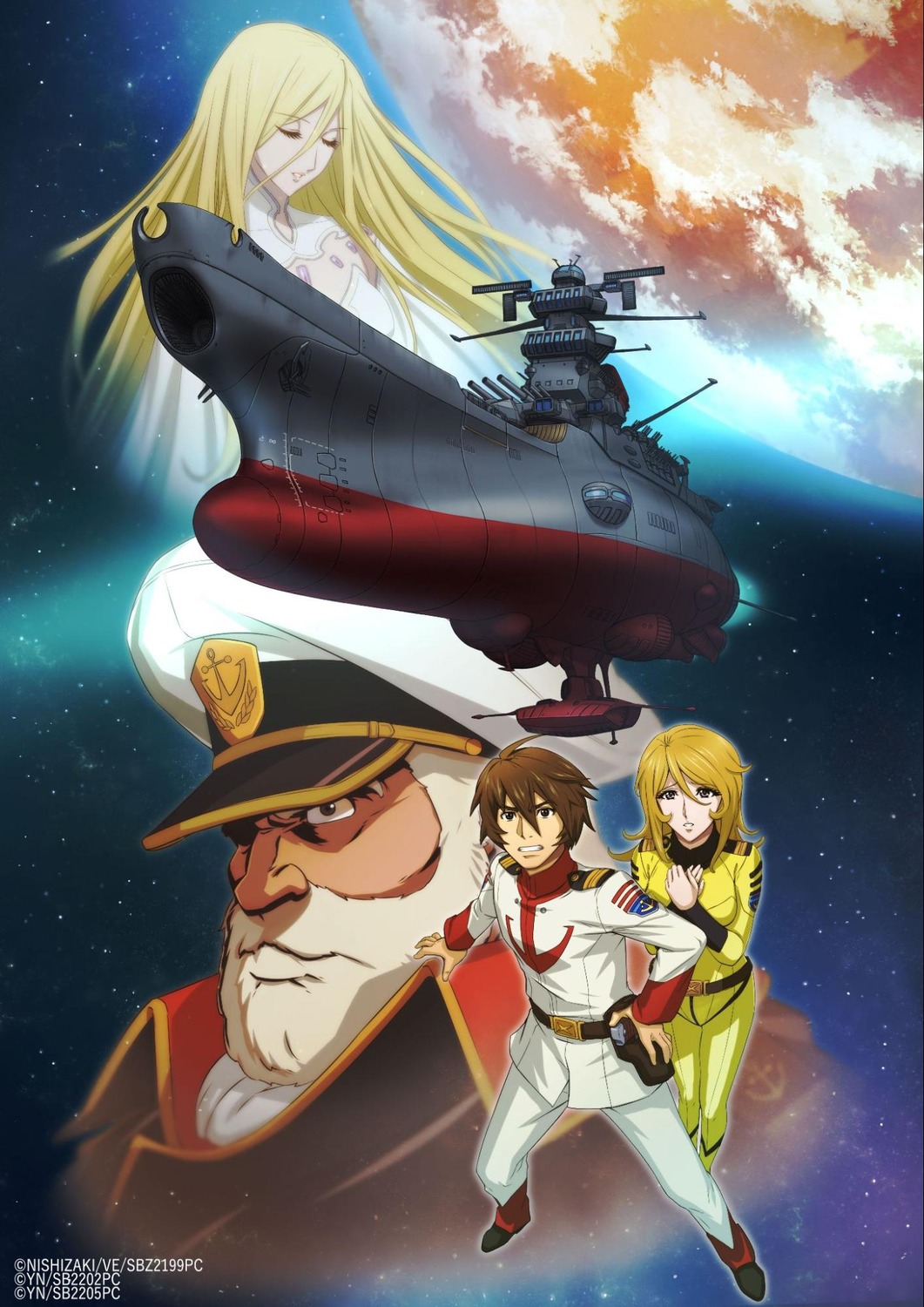 kodai_susumu, mori_yuki, okita_juuzou, starsha, uchuu_senkan_yamato, uchuu_senkan_yamato_2199, uniform, yuki_nobuteru