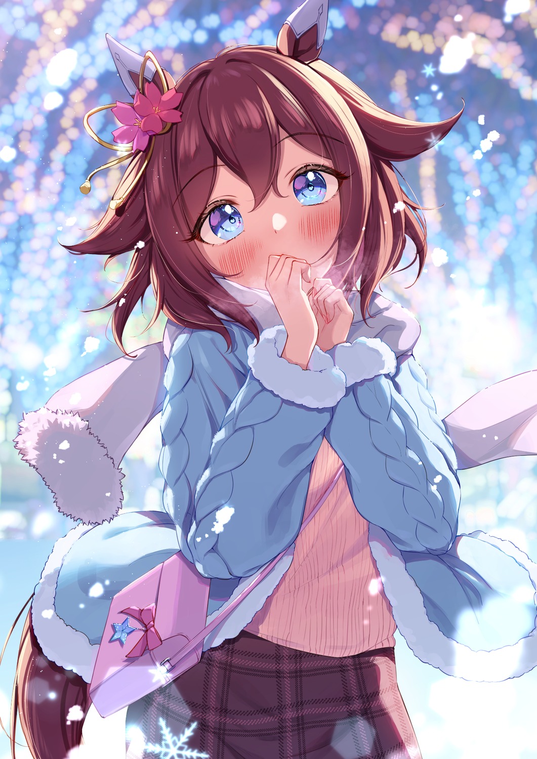 animal_ears, saboten_mushi, sakura_chiyono_o_(umamusume), sweater, tail, uma_musume_pretty_derby