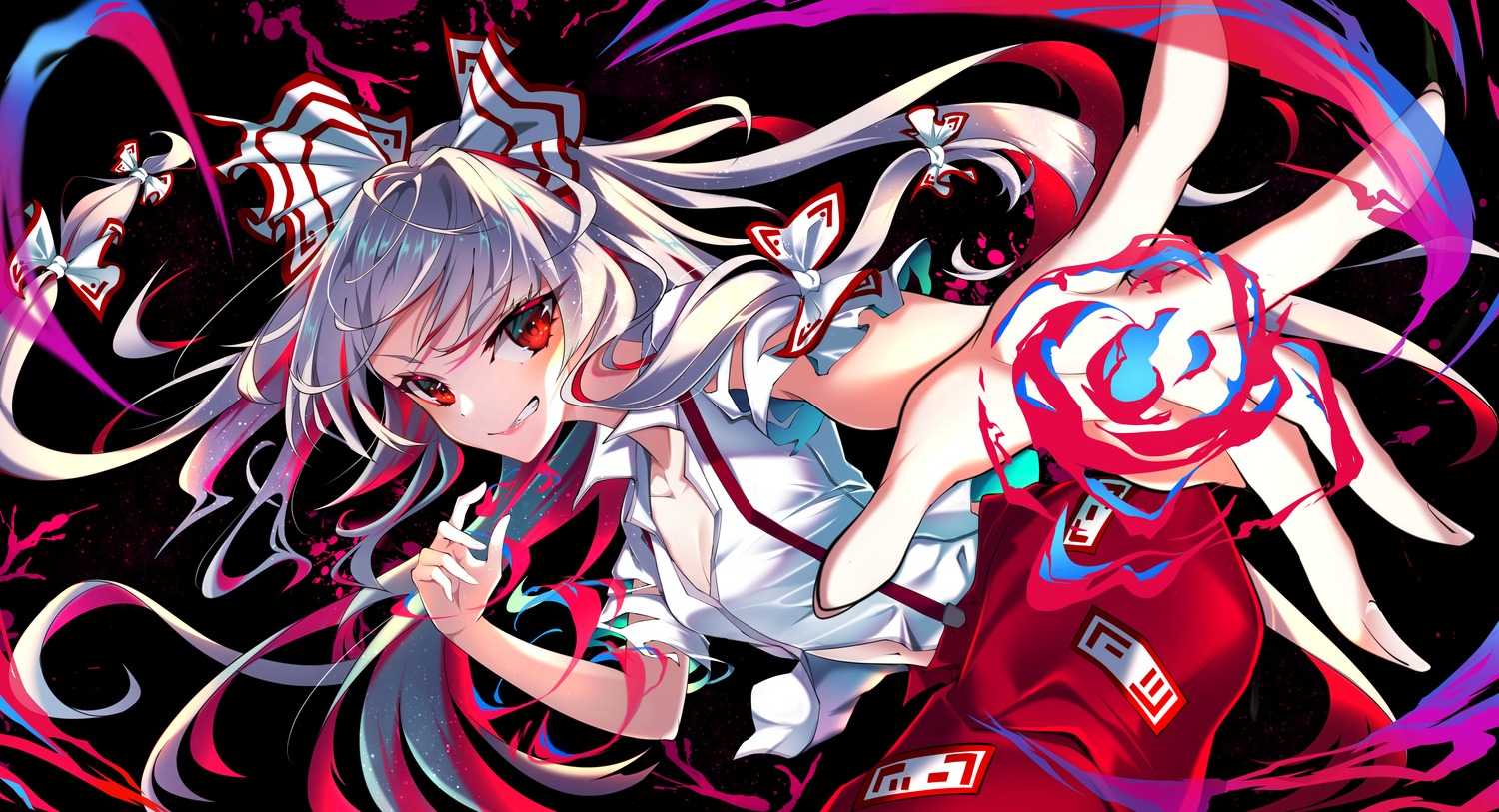 cleavage, fujiwara_no_mokou, touhou, yamanakaume
