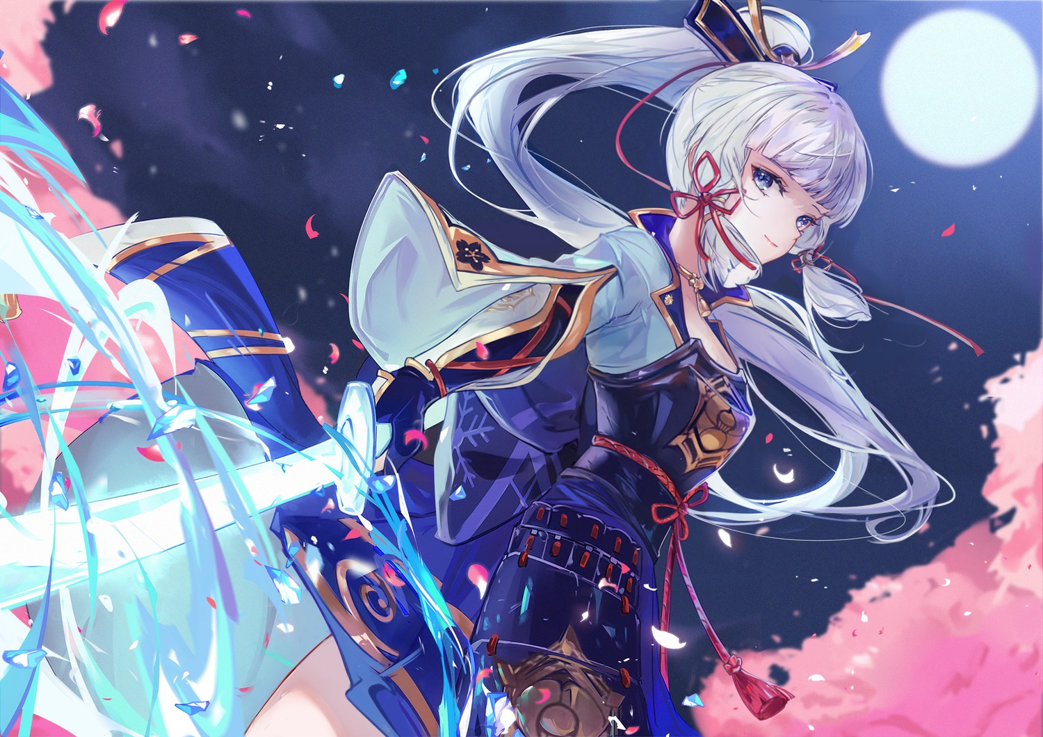 armor, genshin_impact, japanese_clothes, kamisato_ayaka, sword, vardan