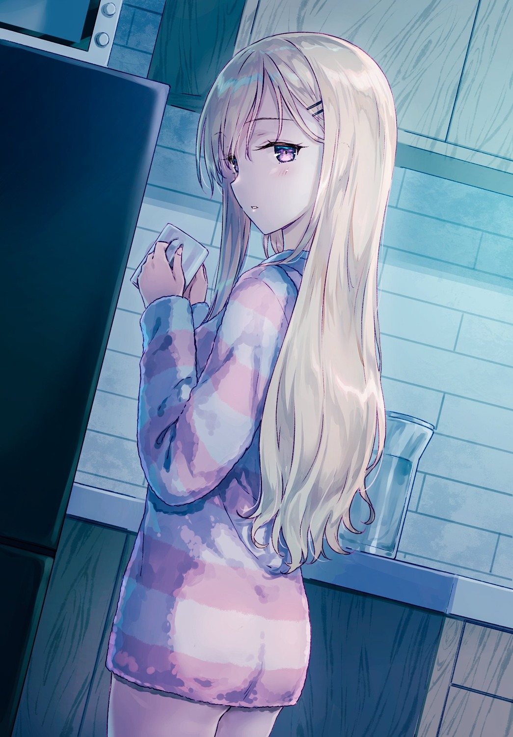 ass, ayase_saki, gimai_seikatsu, hiten, pajama