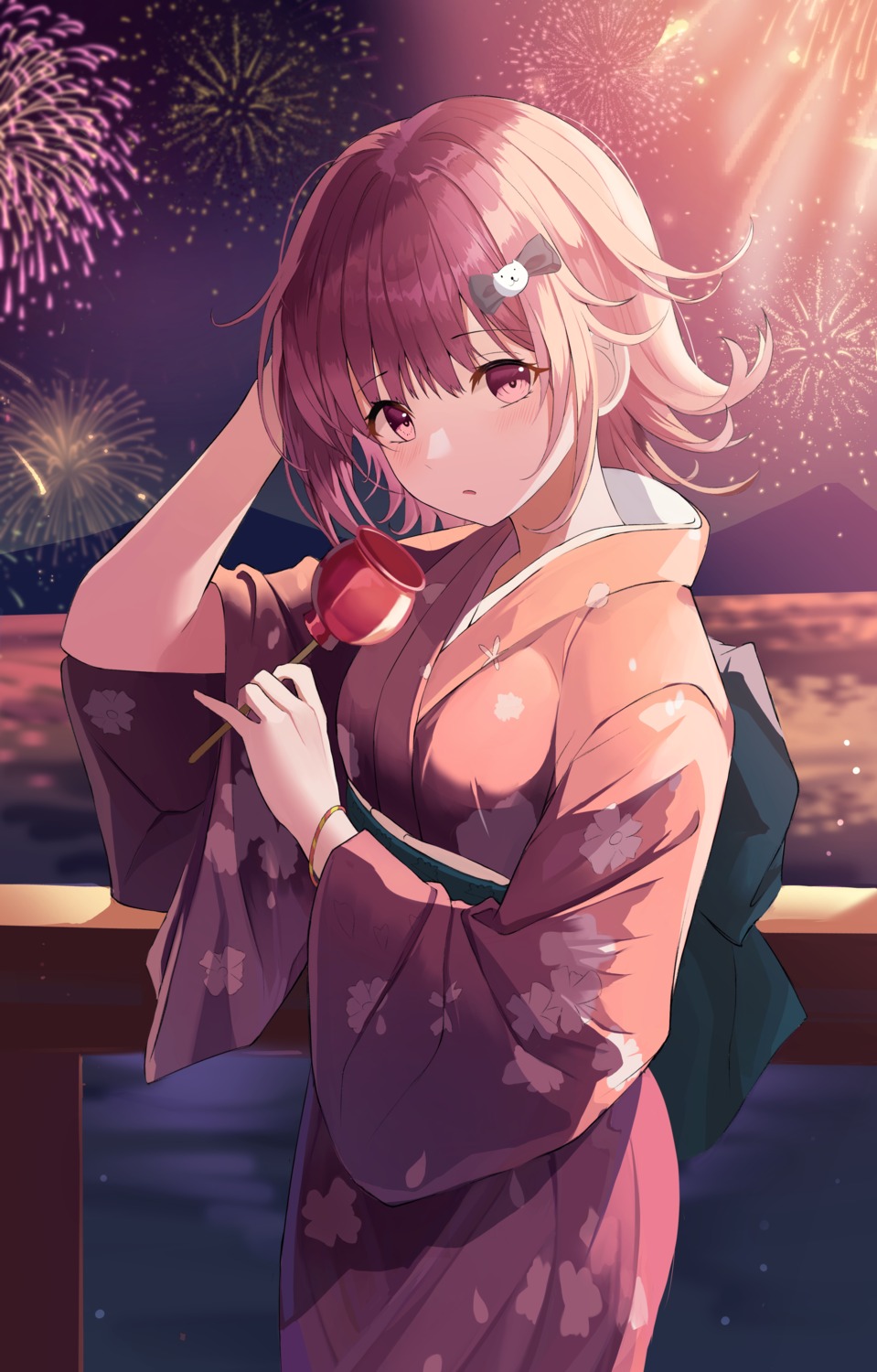 dangan-ronpa, nanami_chiaki, watermelon_(subak_jelly), yukata