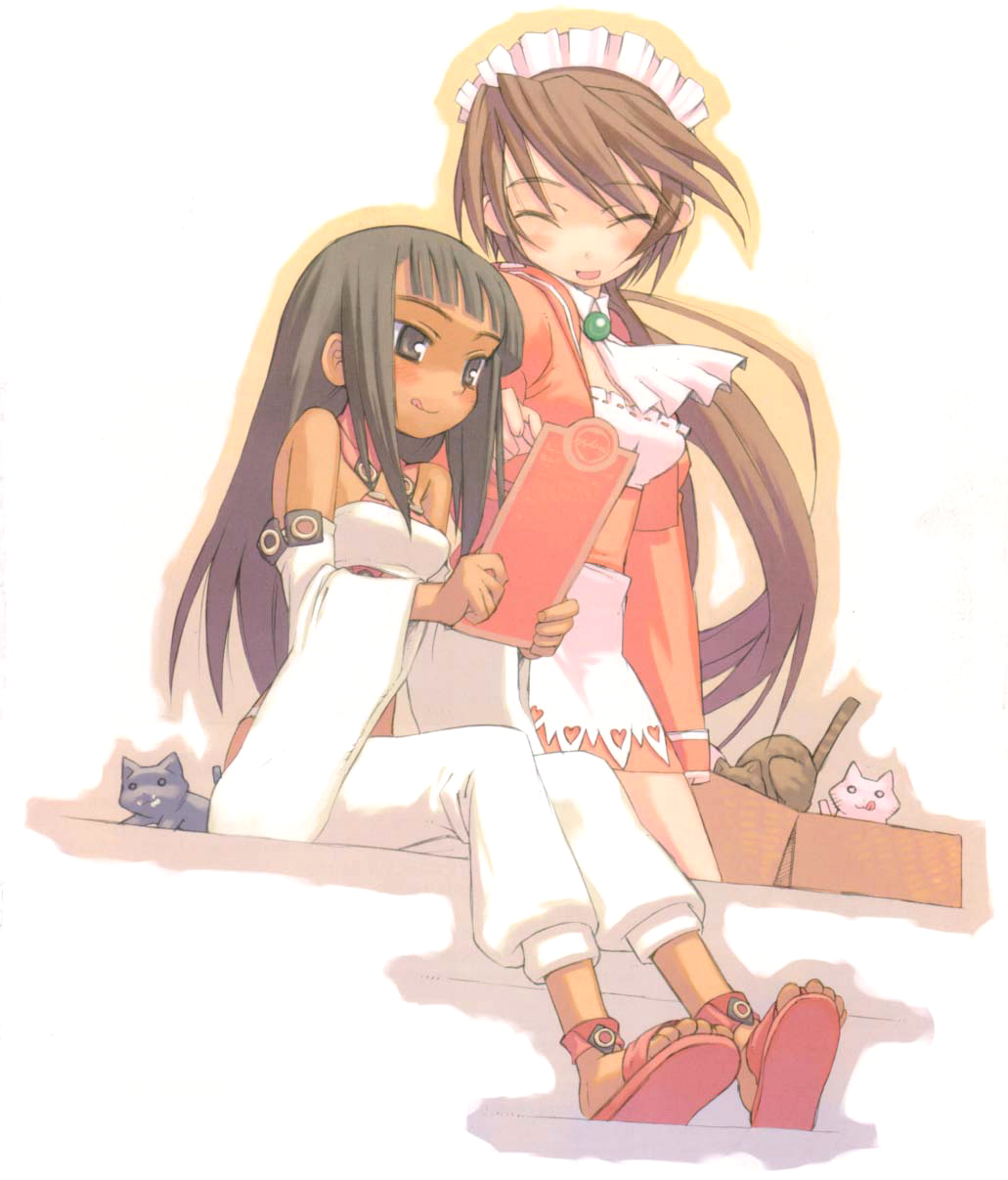 feet, kuroboshi_kouhaku, lu, neko, paffel, summon_night, summon_night_2, waitress