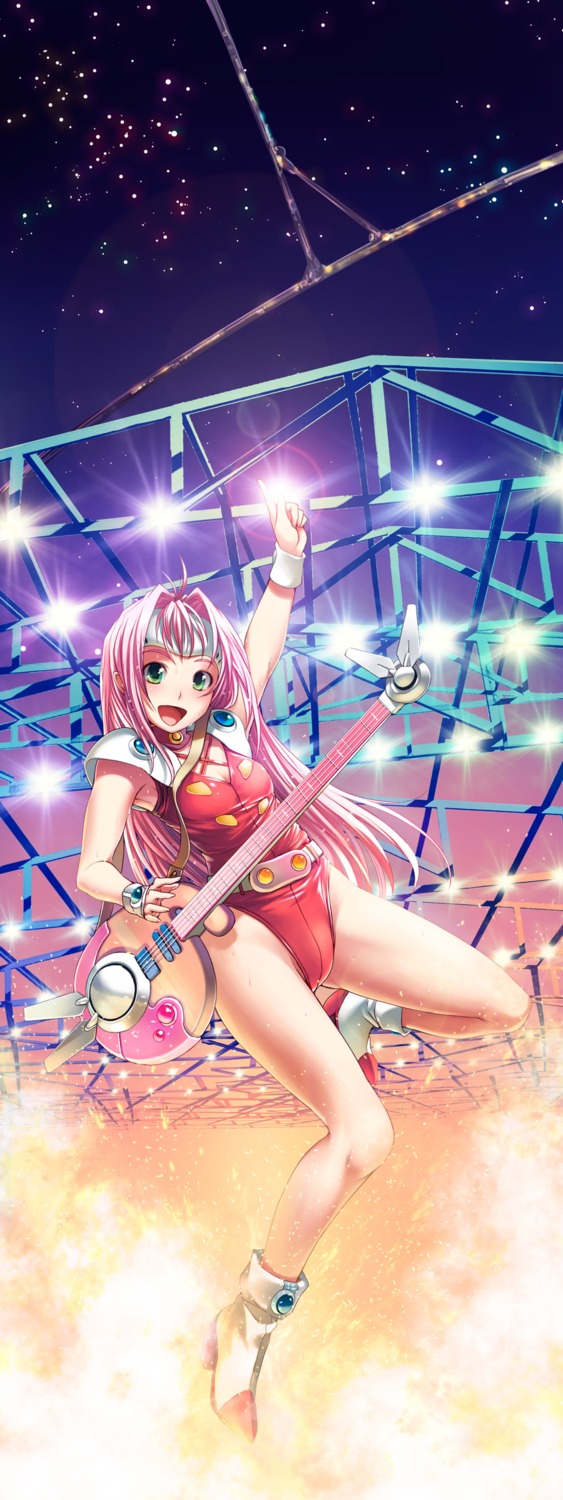 bosshi, guitar, macross, macross_7, mylene_flare_jenius