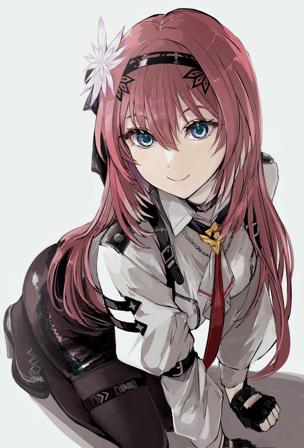 garter, hololive, pantyhose, takane_lui, torn_flipper, uniform