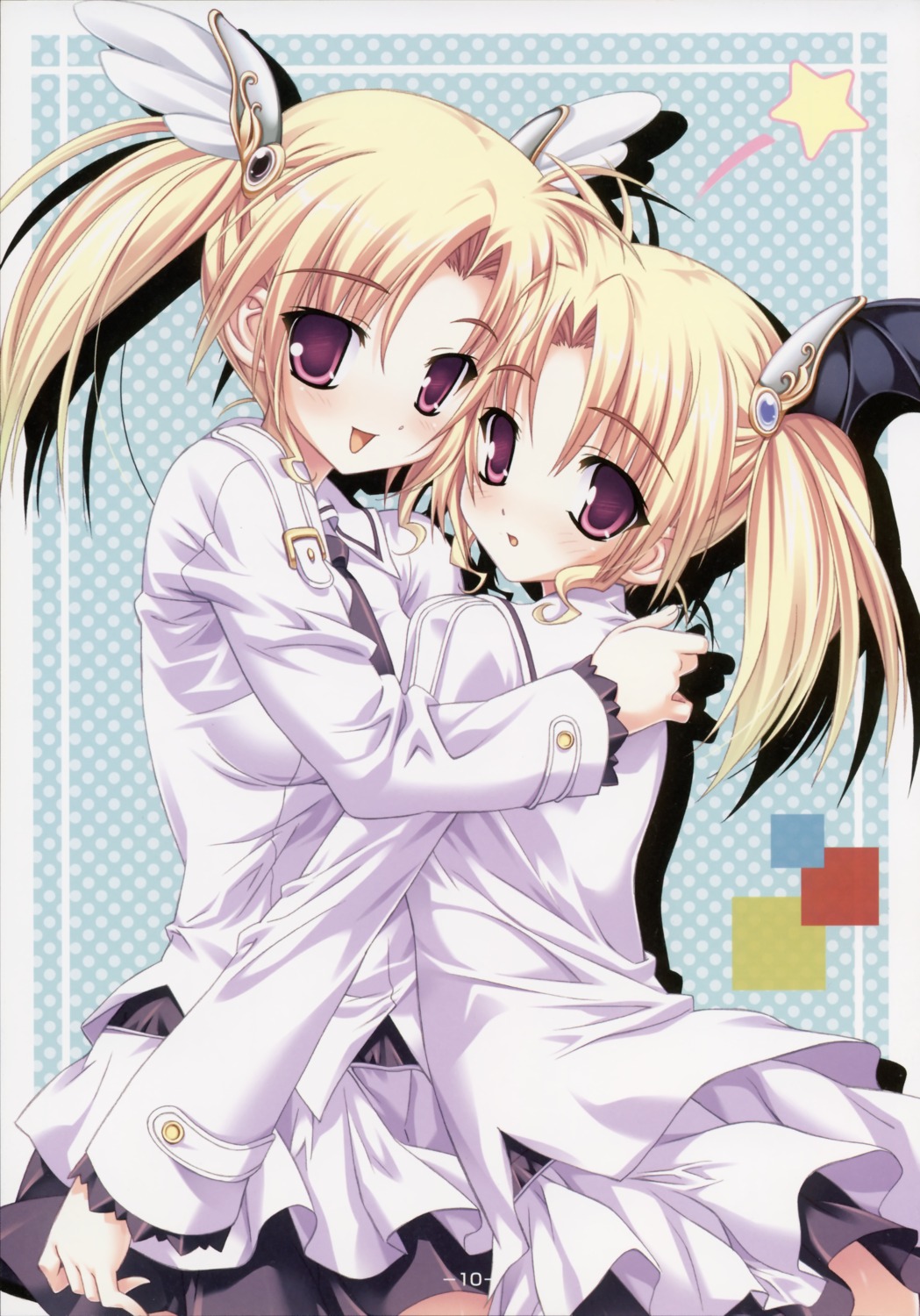 kurosaki, magus_tale, nina_geminis, rena_geminis, seifuku
