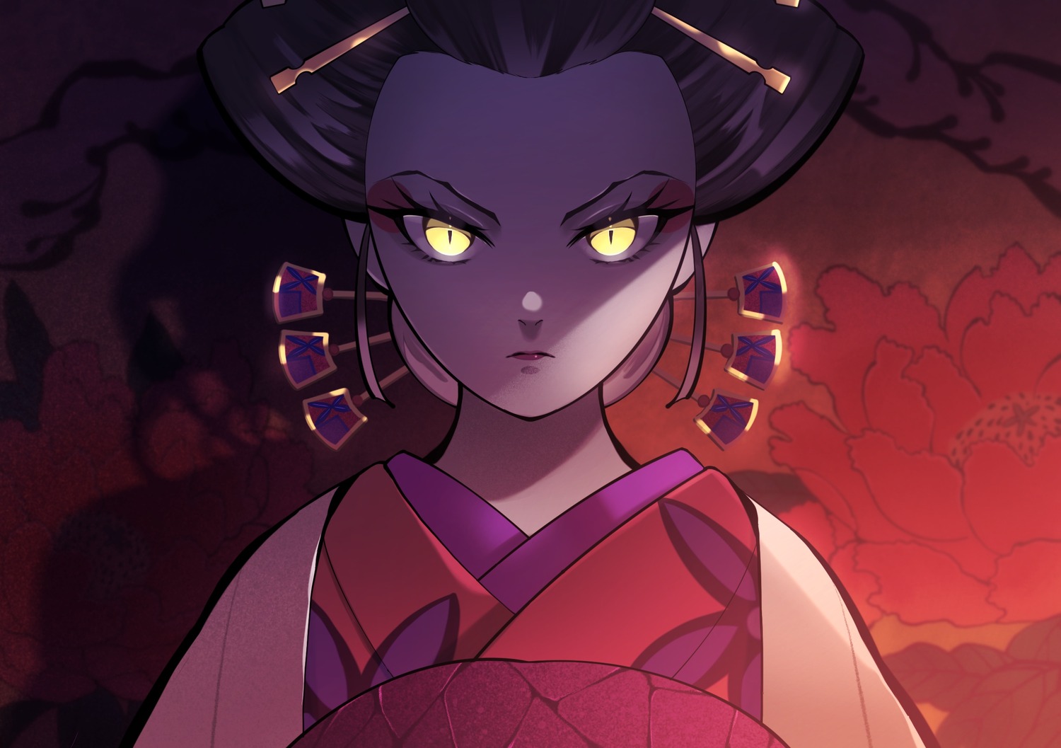 daki_(kimetsu_no_yaiba), kimetsu_no_yaiba, kimono, tonedotcom\