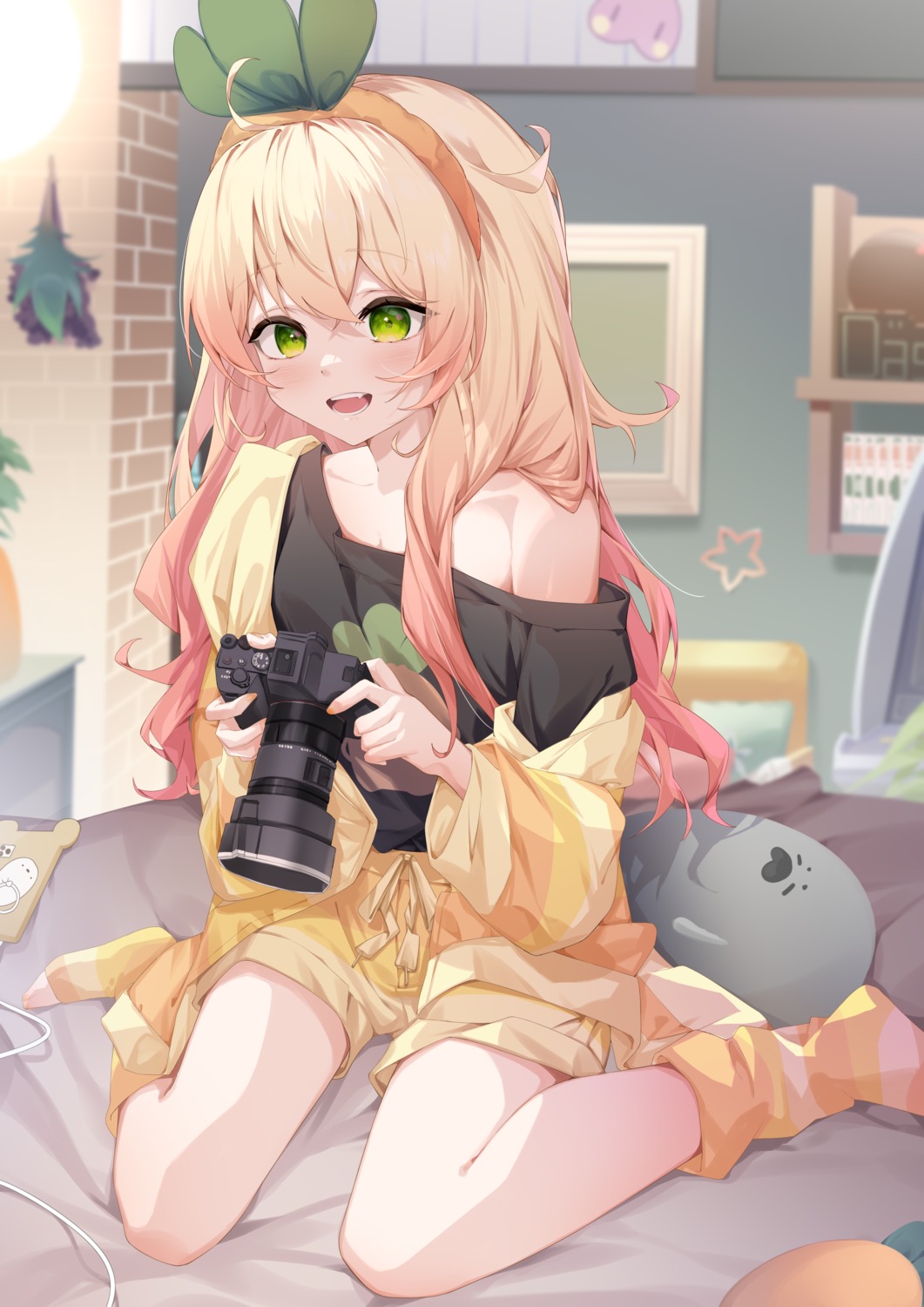 hololive, momosuzu_nene, pajama, pola_(1021)