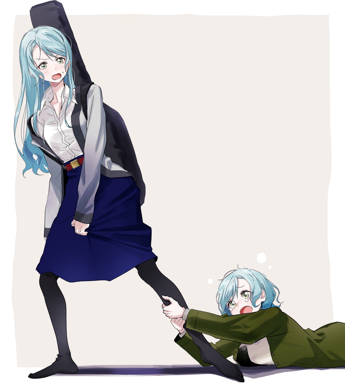 bang_dream!, bang_dream!_episode_of_roselia, dress_shirt, hikawa_hina, hikawa_sayo, sweater, zihacheol