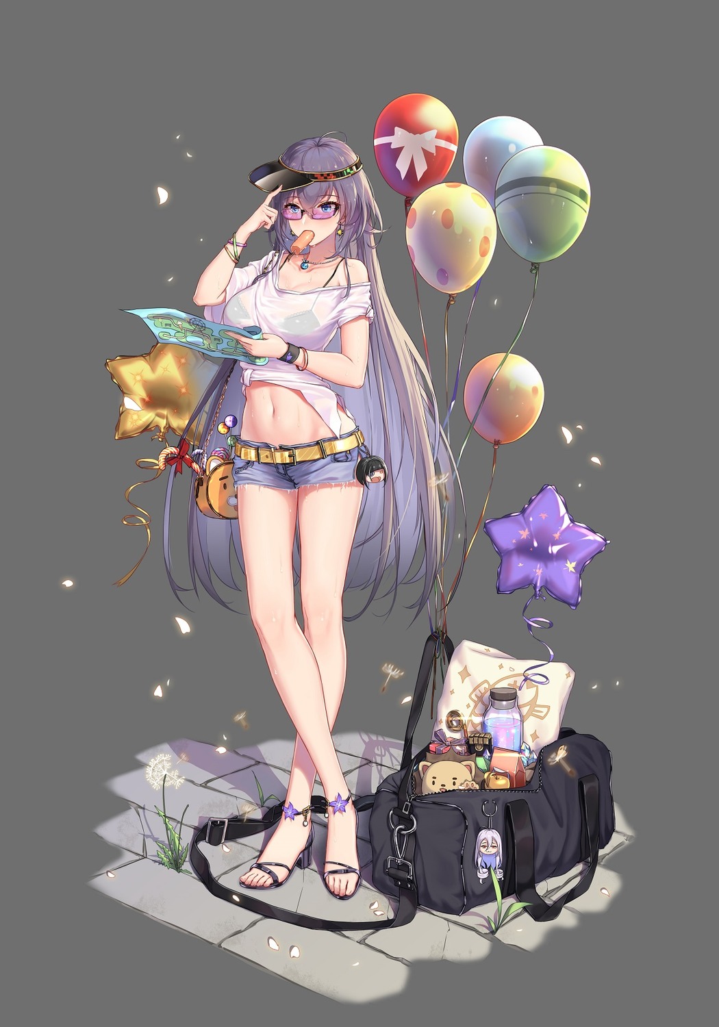 ark_order, bra, heels, megane, see_through, you_ni_ge_shaobing