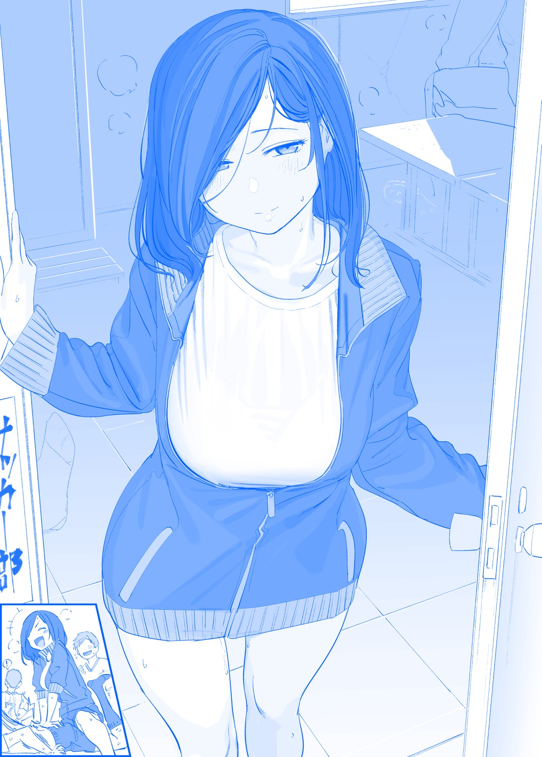getsuyoubi_no_tawawa, gym_uniform, himura_kiseki, monochrome