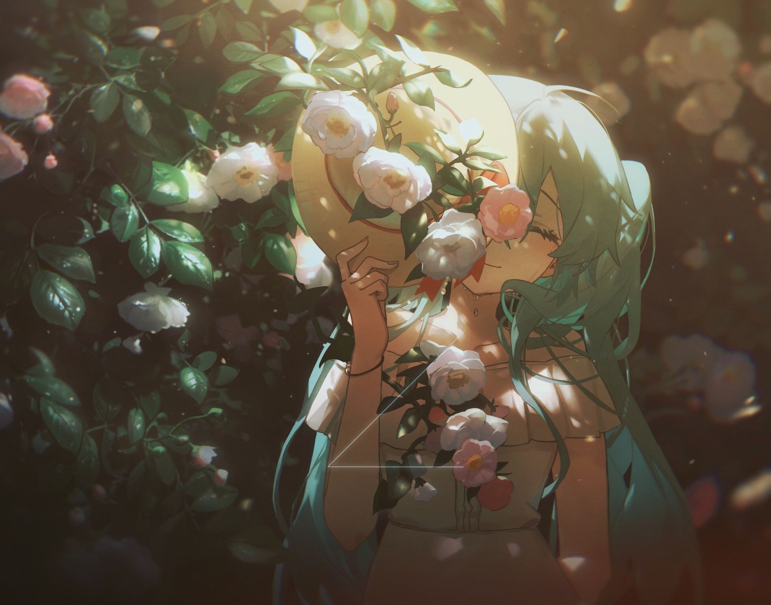 dress, hatsune_miku, konya_karasue, summer_dress, vocaloid