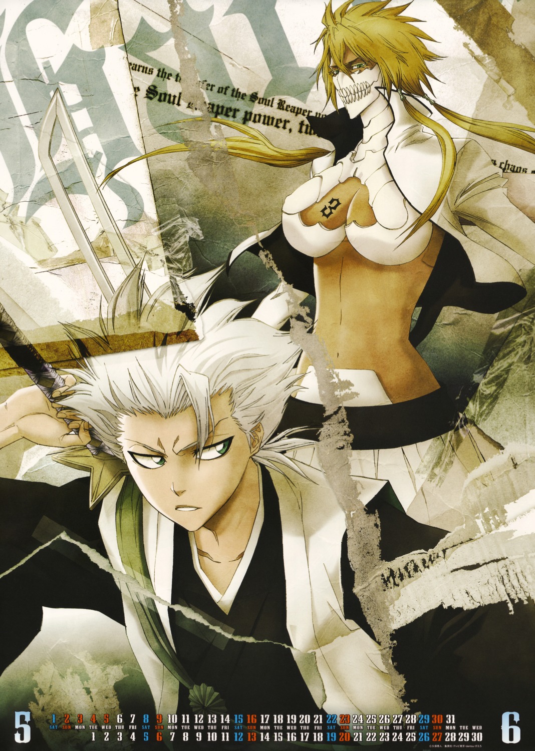 bleach, calendar, cleavage, halibel, hitsugaya_toushirou, nagasawa_yukie