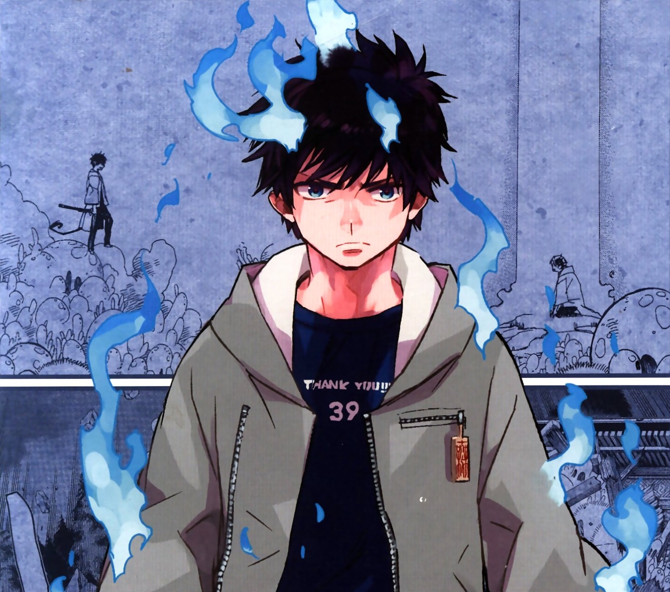 ao_no_exorcist, disc_cover, katou_kazue, male, okumura_rin