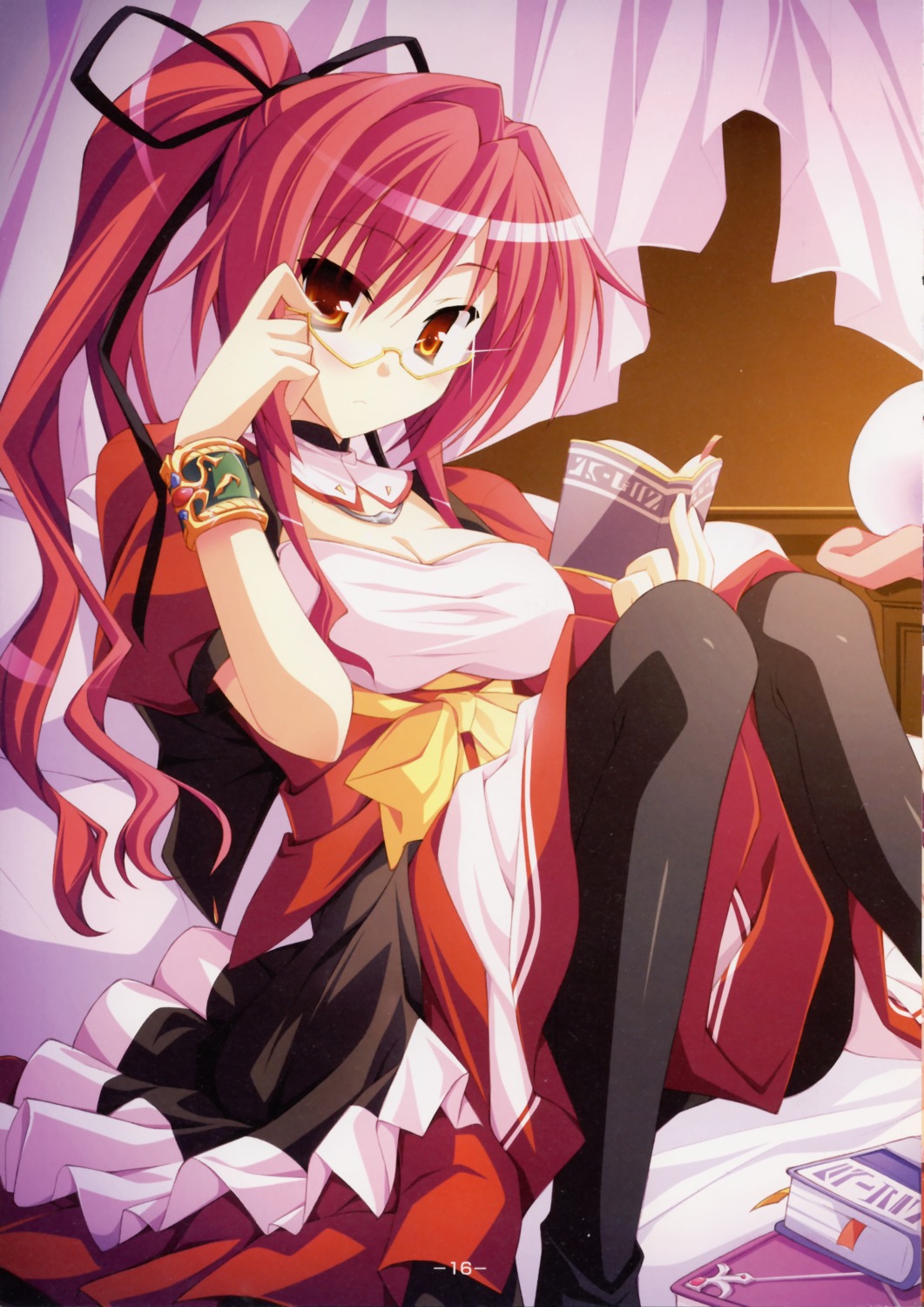 cleavage, hinata_mutsuki, magus_tale, megane, pantyhose, seera_finis_victoria