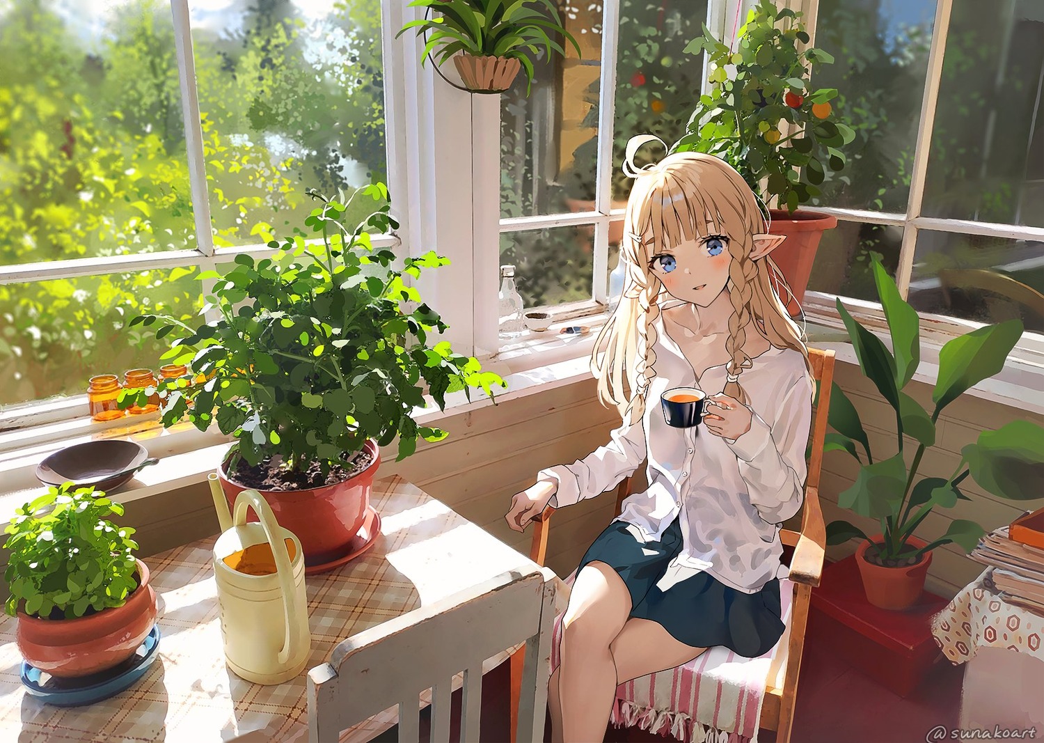 elf, pointy_ears, see_through, sunako_(veera)